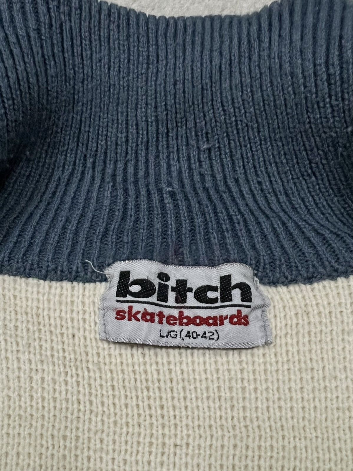 Vintage 🔥NEED GONE 🔥VINTAGE 90s BITCH SKATEBOARDS KNIT SWEATER Size US M / EU 48-50 / 2 - 15 Thumbnail