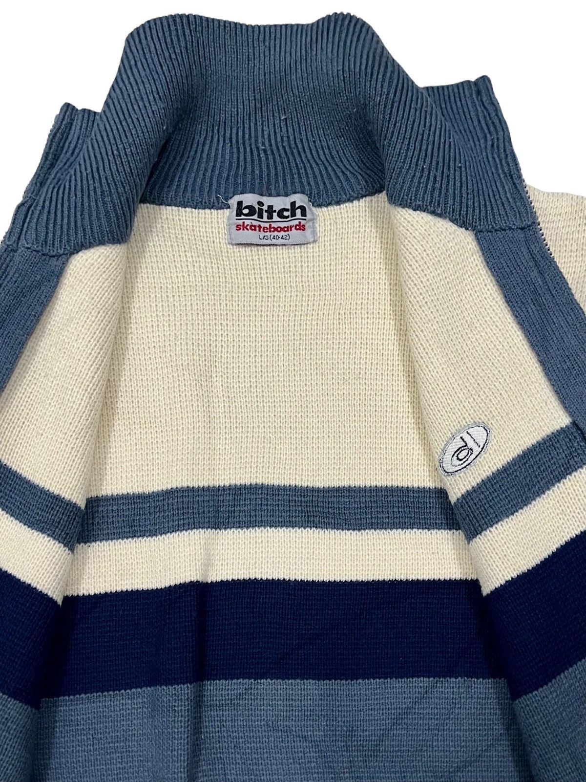 Vintage 🔥NEED GONE 🔥VINTAGE 90s BITCH SKATEBOARDS KNIT SWEATER Size US M / EU 48-50 / 2 - 14 Thumbnail