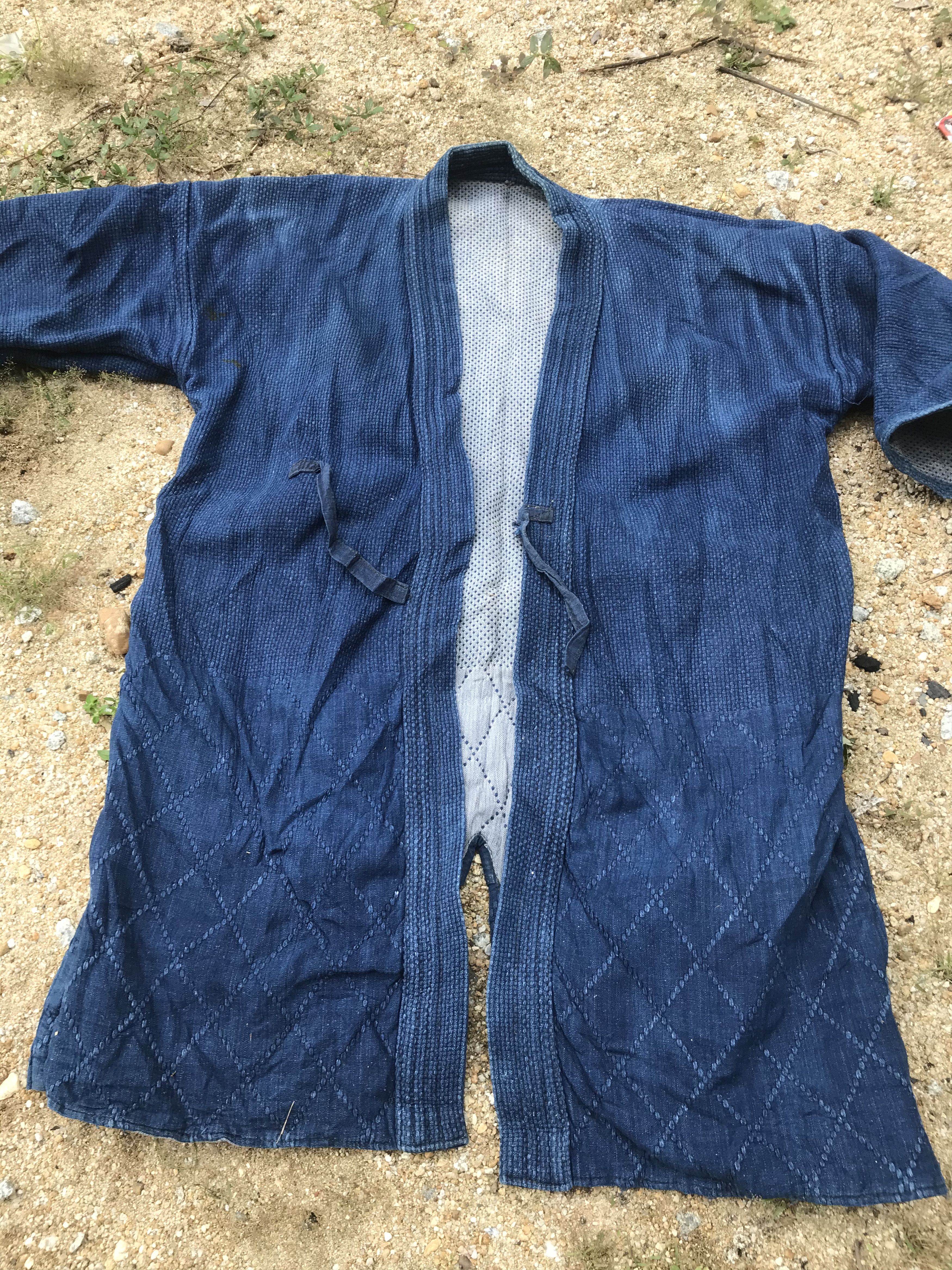 Vintage kimono indigo sashiko boro