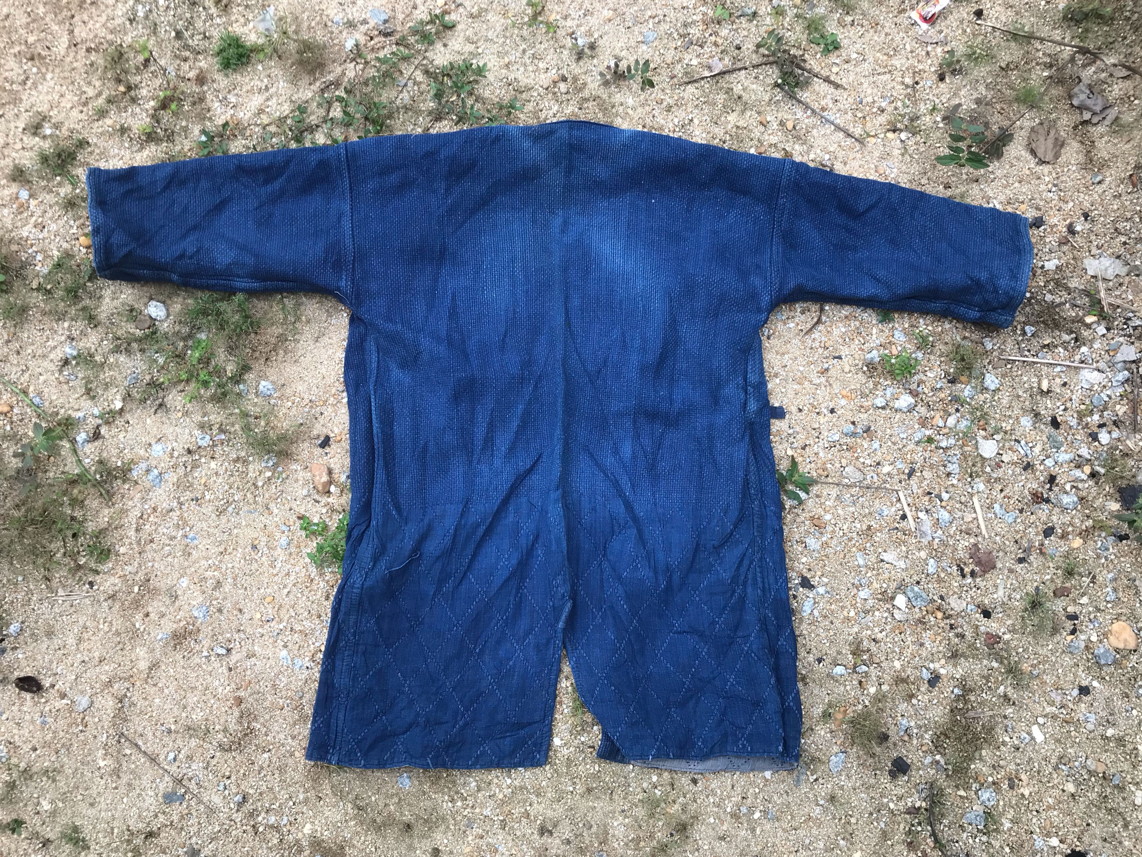 Vintage kimono indigo sashiko boro