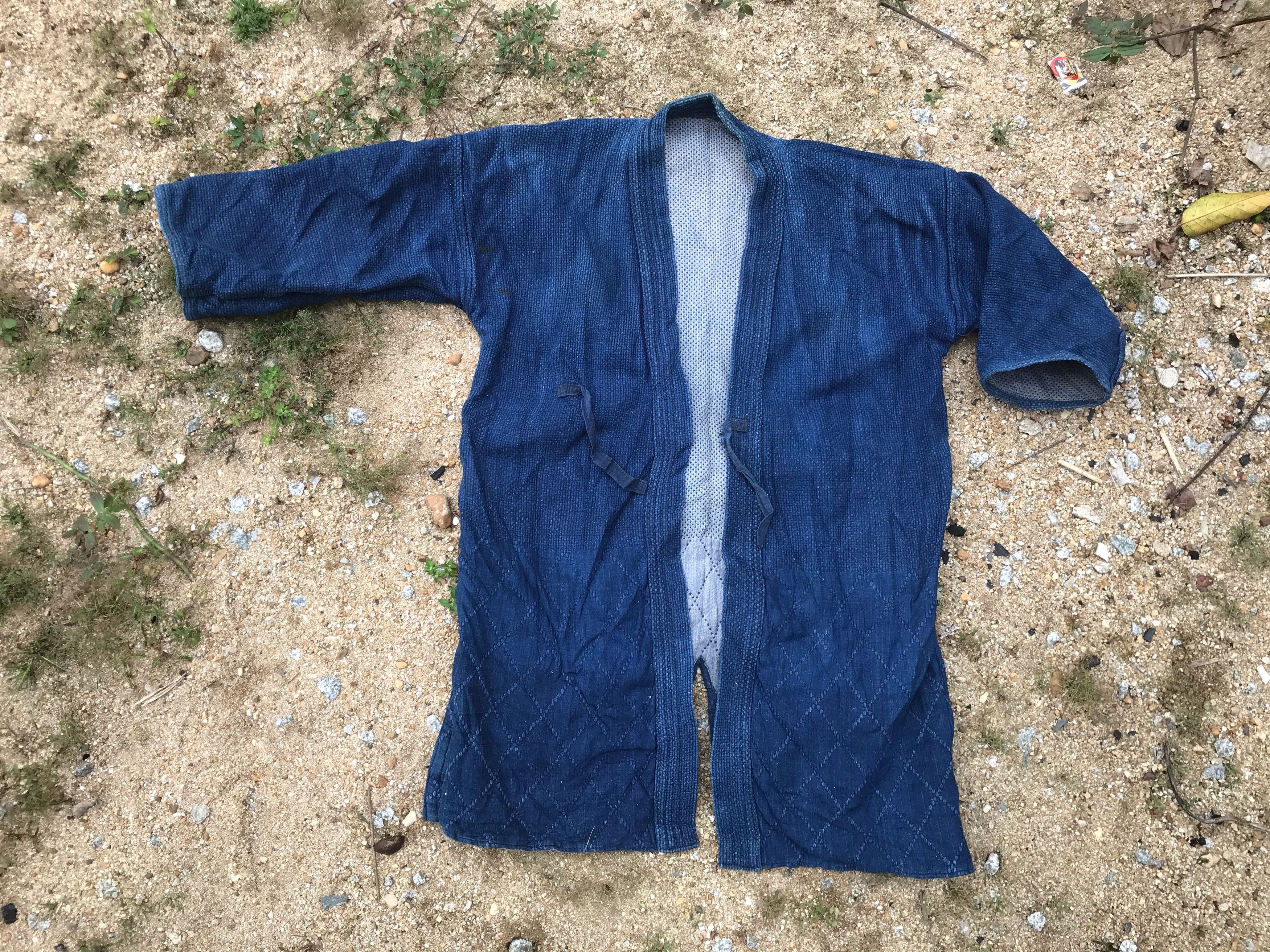 Vintage kimono indigo sashiko boro