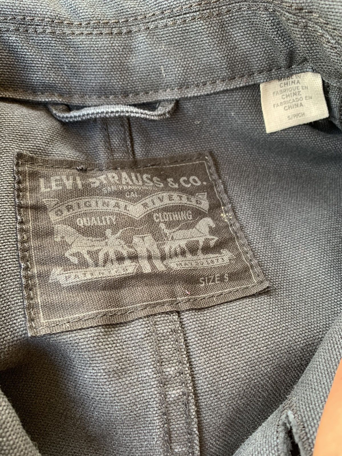 Japanese Brand × Levi's Made & Crafted × Levi's Vintage Clothing ❤️ Levi's Black Denim Chore Jacket Size US S / EU 44-46 / 1 - 3 Thumbnail
