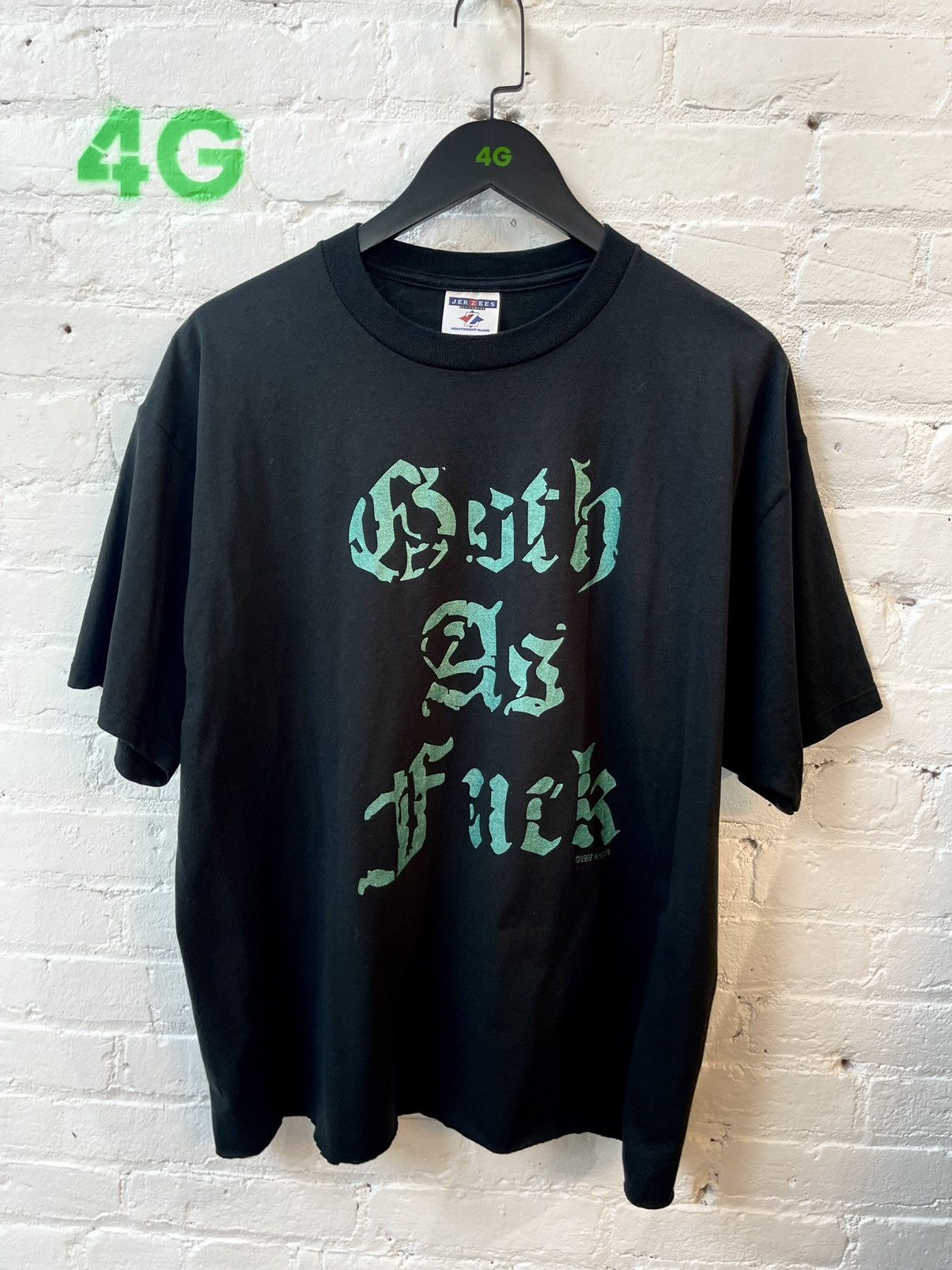 image of Vintage Goth As Fuck Shirt 4Gseller in Black, Men's (Size XL)