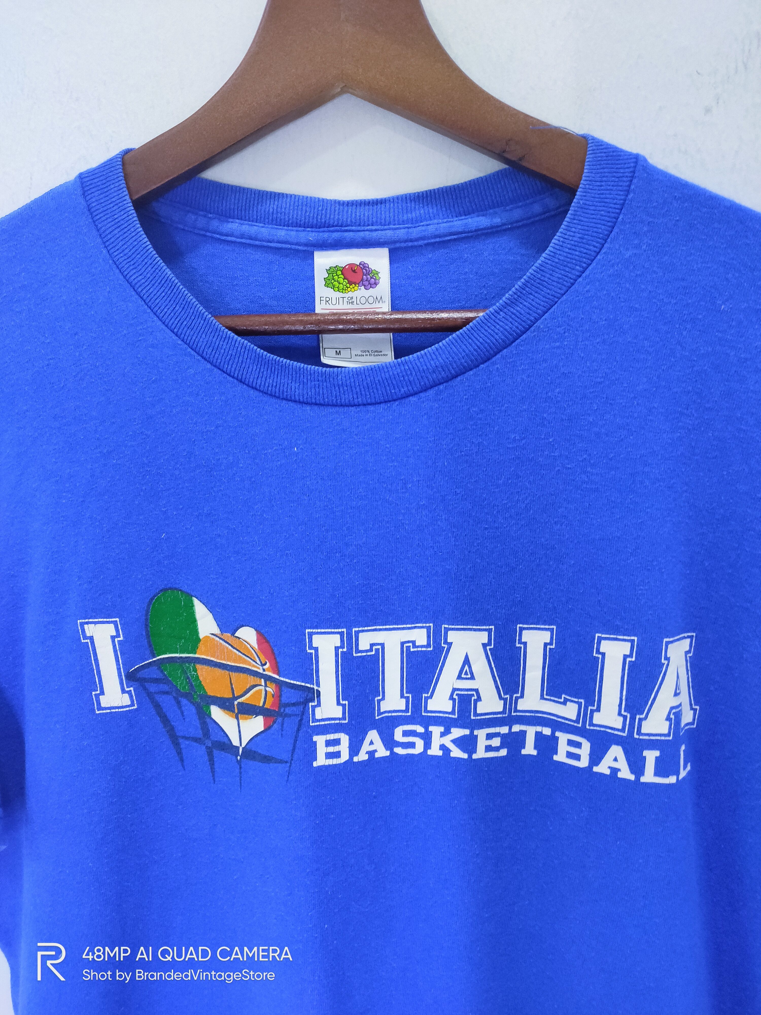 Fruit Of The Loom × Vintage Vintage FOTL I Love ITALIA Basketball Slam Dunk Sport Tee Size US M / EU 48-50 / 2 - 3 Thumbnail