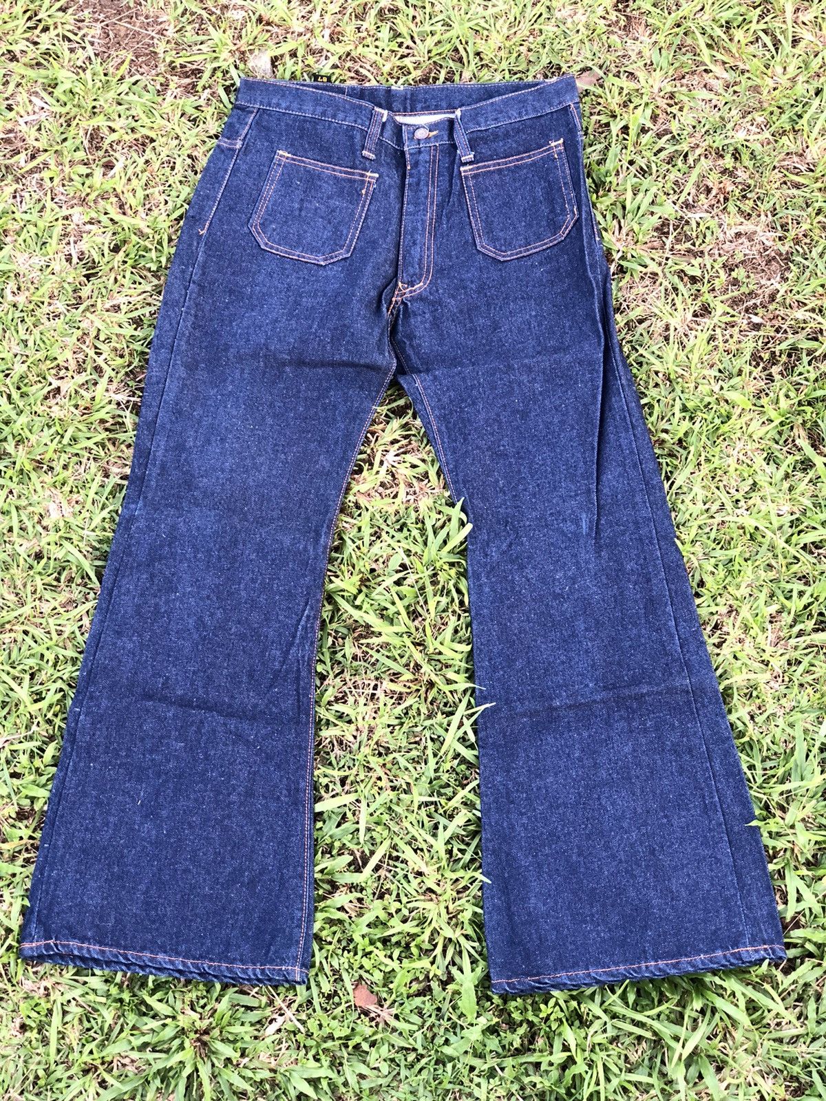Vintage Vintage 70s BIG - AISHIN Hippie Flare Rare Jean Size US 32 / EU 48 - 3 Thumbnail