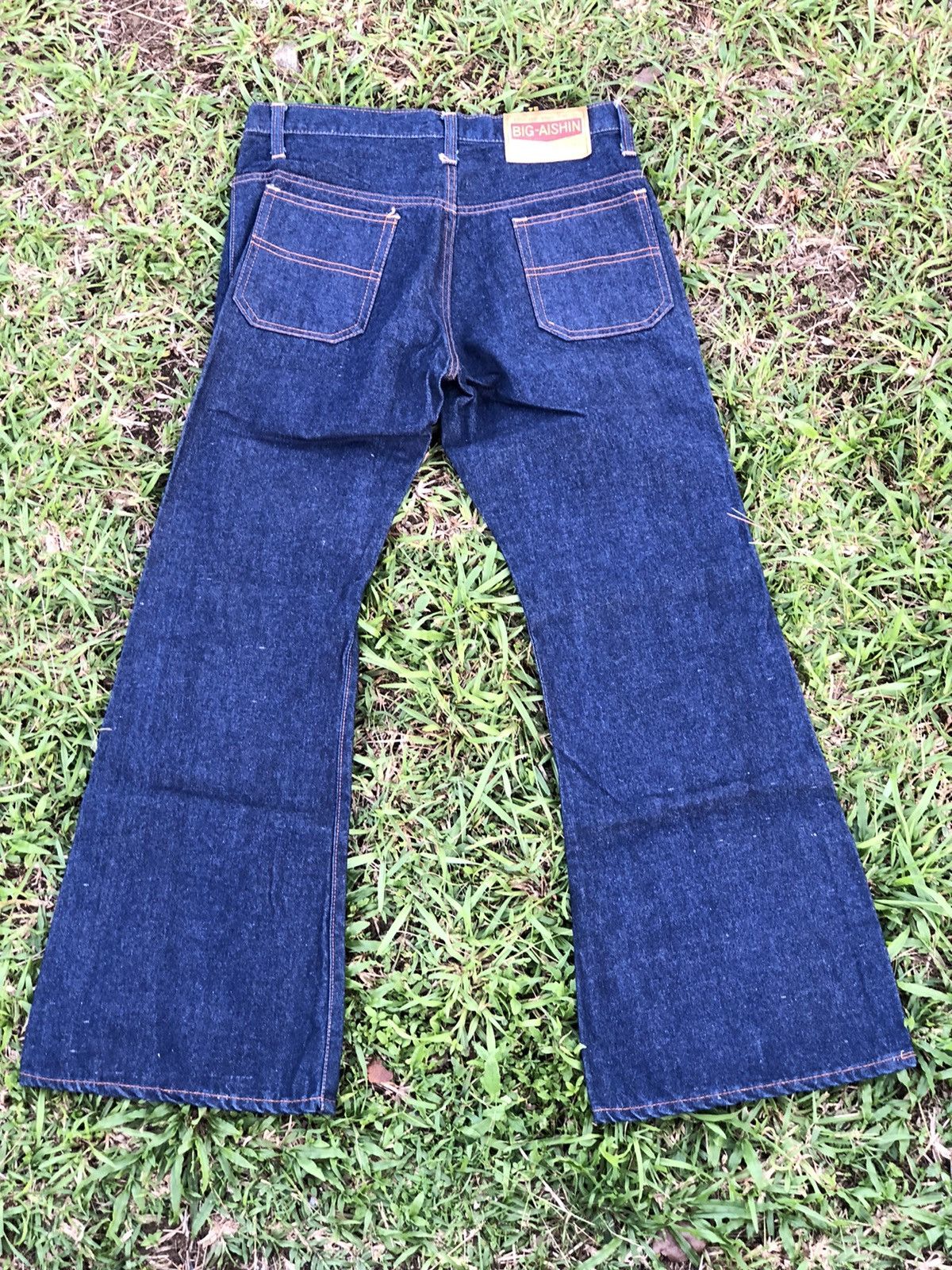 image of Hippie Sex x Vintage 70's Big - Aishin Hippie Flare Jean in Blue, Men's (Size 32)