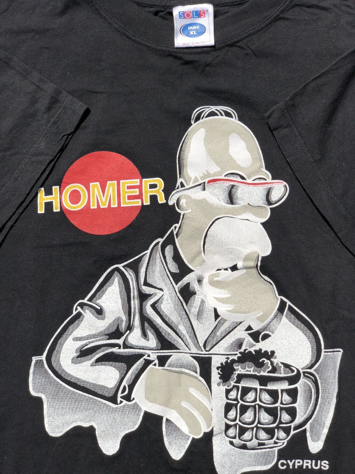 Cartoon Network Vintage 90s The Simpsons Homer Cyprus Tee (King of the Hill) Size US XL / EU 56 / 4 - 2 Thumbnail