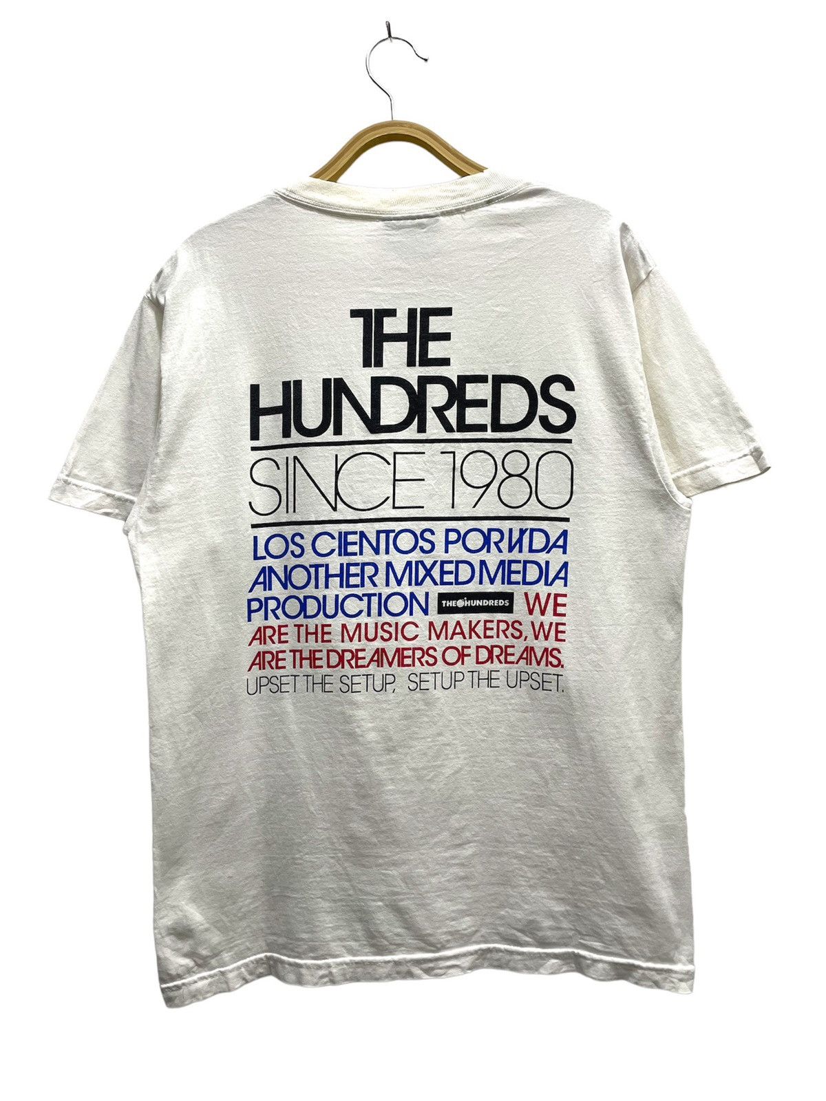 image of Band Tees x The Hundreds Tee in White, Men's (Size Medium)