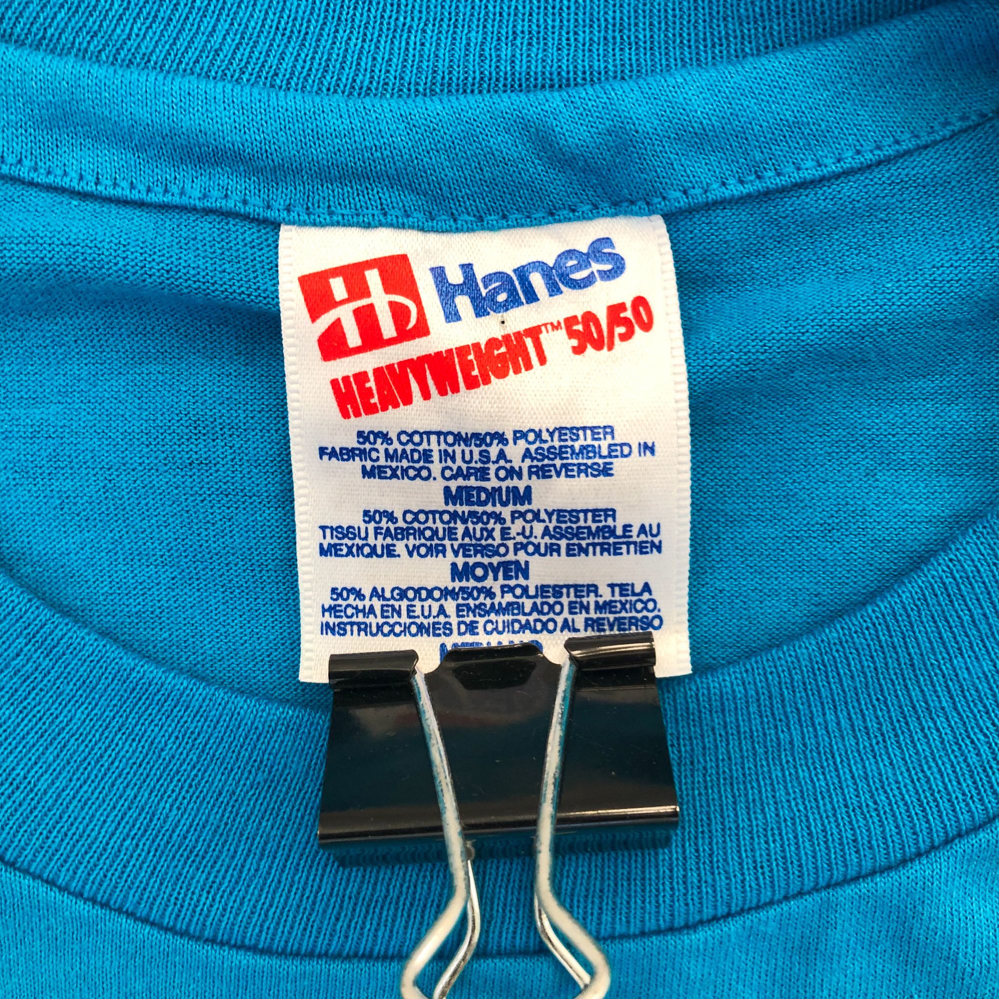 Vintage 90s Single Stitch Blue 'Cowboy' T-Shirt (with back hit 🔥) Size US M / EU 48-50 / 2 - 8 Thumbnail