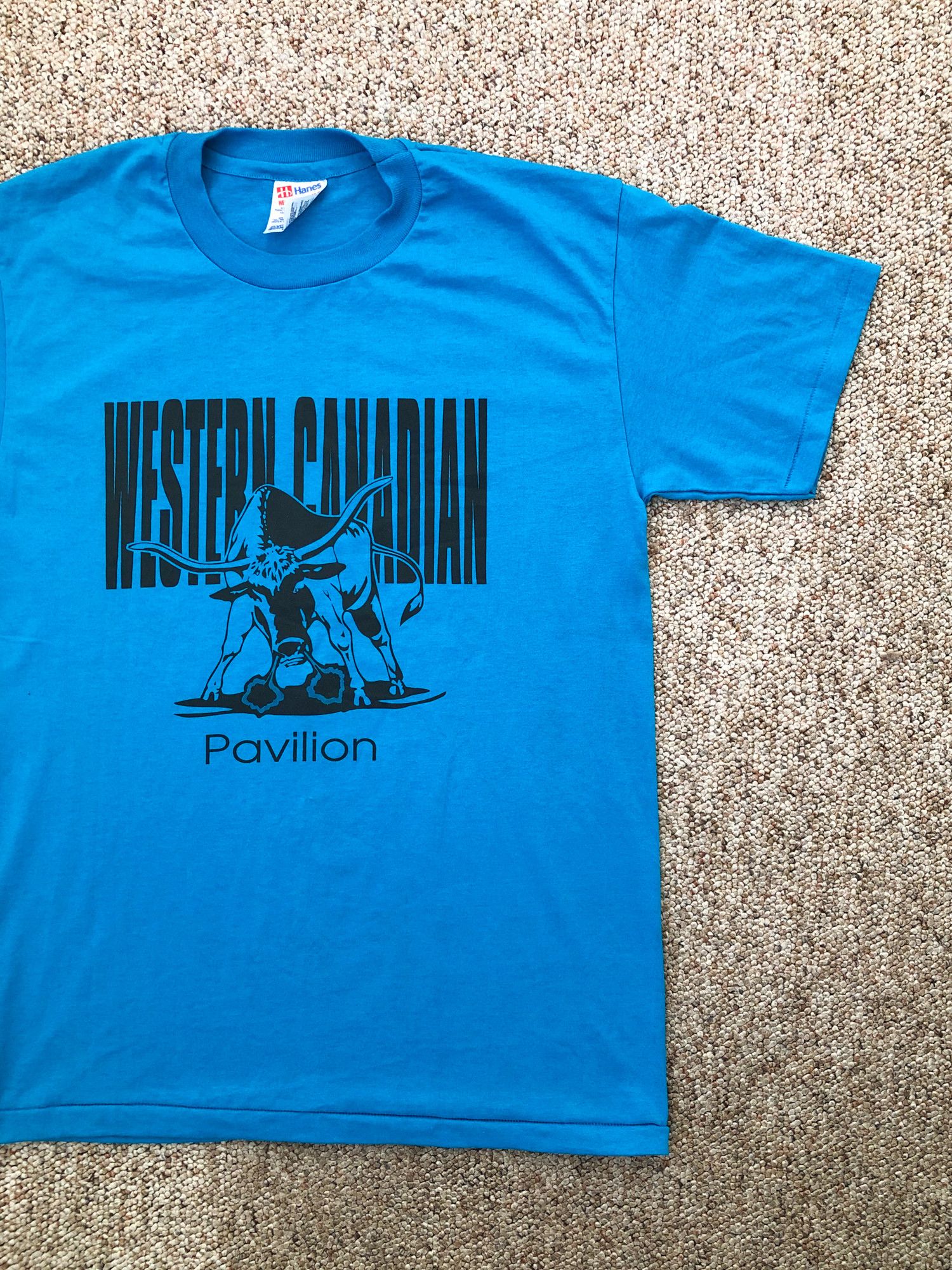 Vintage 90s Single Stitch Blue 'Cowboy' T-Shirt (with back hit 🔥) Size US M / EU 48-50 / 2 - 2 Thumbnail