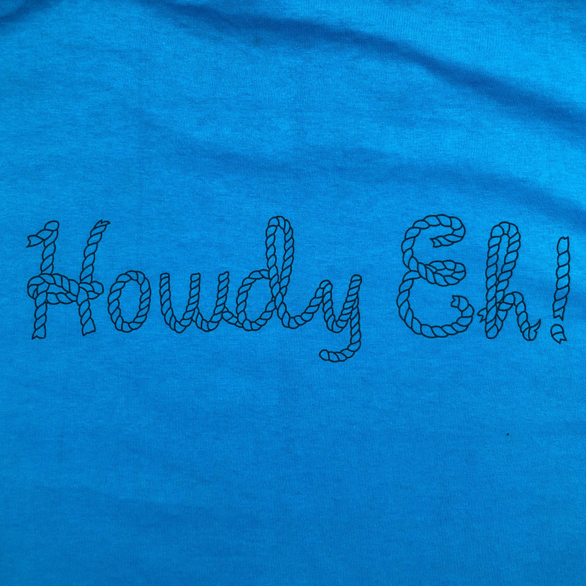 Vintage 90s Single Stitch Blue 'Cowboy' T-Shirt (with back hit 🔥) Size US M / EU 48-50 / 2 - 7 Thumbnail