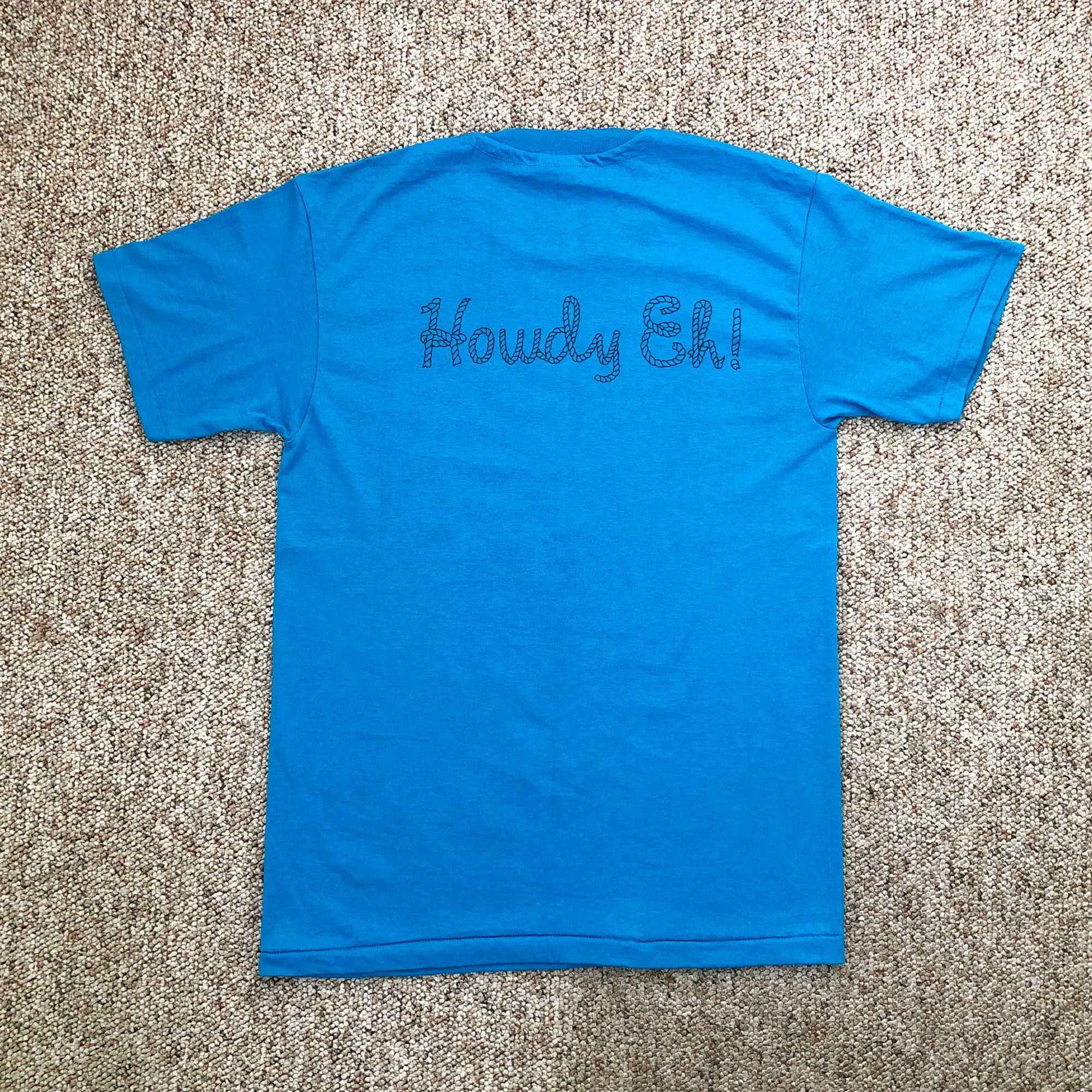 Vintage 90s Single Stitch Blue 'Cowboy' T-Shirt (with back hit 🔥) Size US M / EU 48-50 / 2 - 1 Thumbnail
