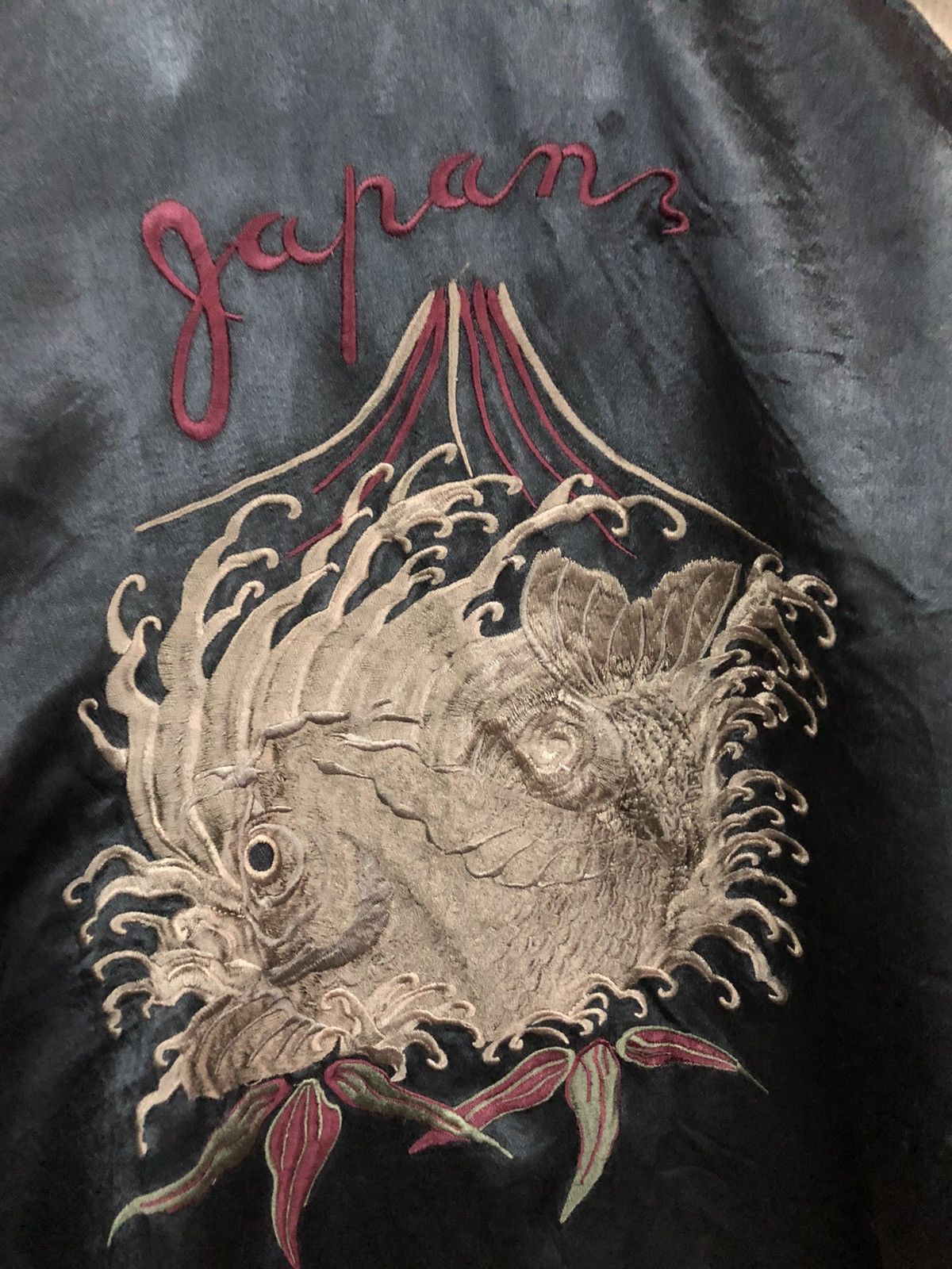 Japanese Brand Sukajan Fish Koi Riversible Embroidery Japan Satin Jacket Size US M / EU 48-50 / 2 - 6 Thumbnail
