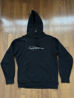 Supreme Script Hooded Sweatshirt BlackSupreme Script Hooded Sweatshirt Black  - OFour