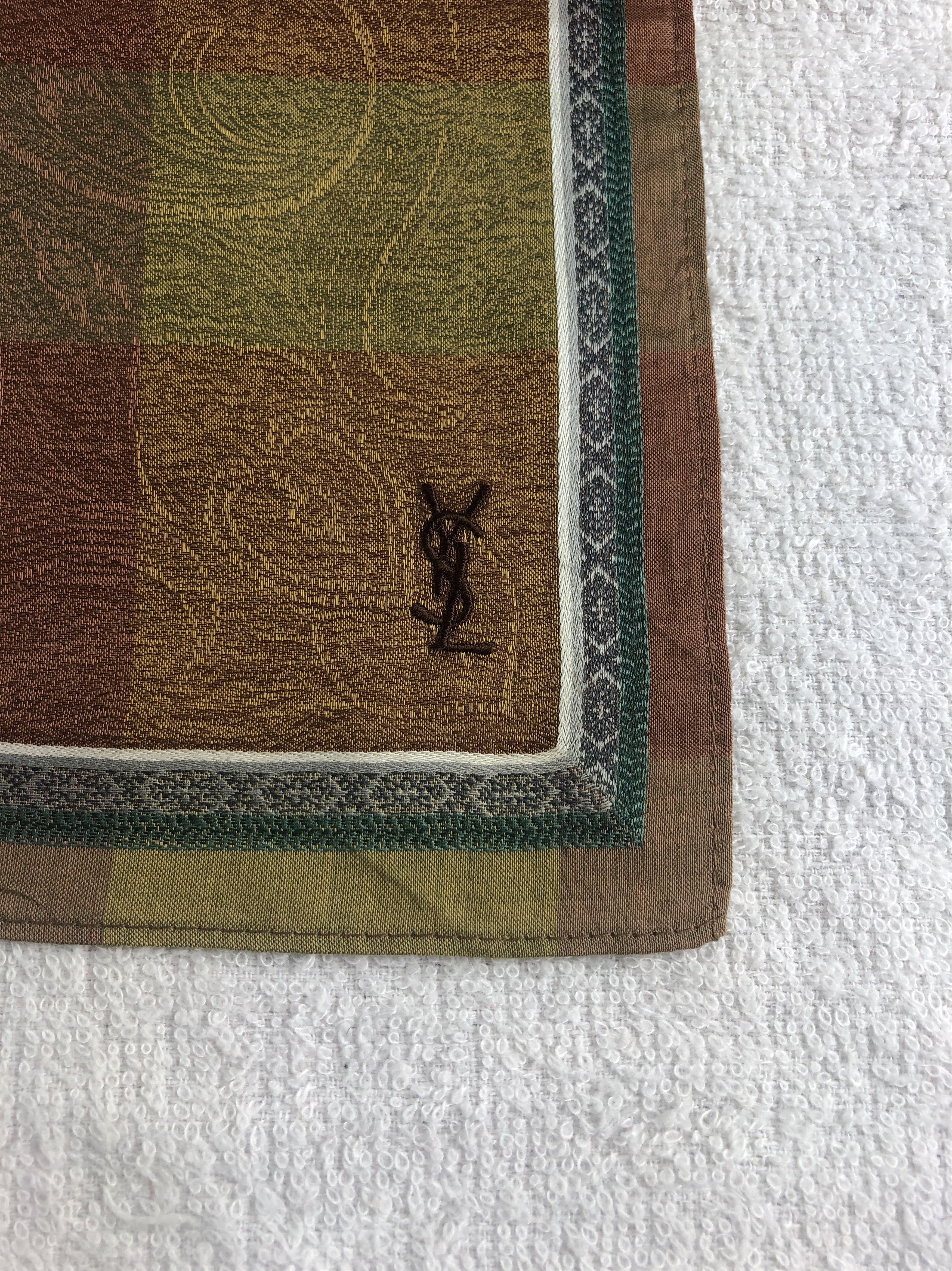 Yves Saint Laurent Yves Saint Laurent Handkerchief / Bandana / Neckerchief C089 Size ONE SIZE - 5 Thumbnail