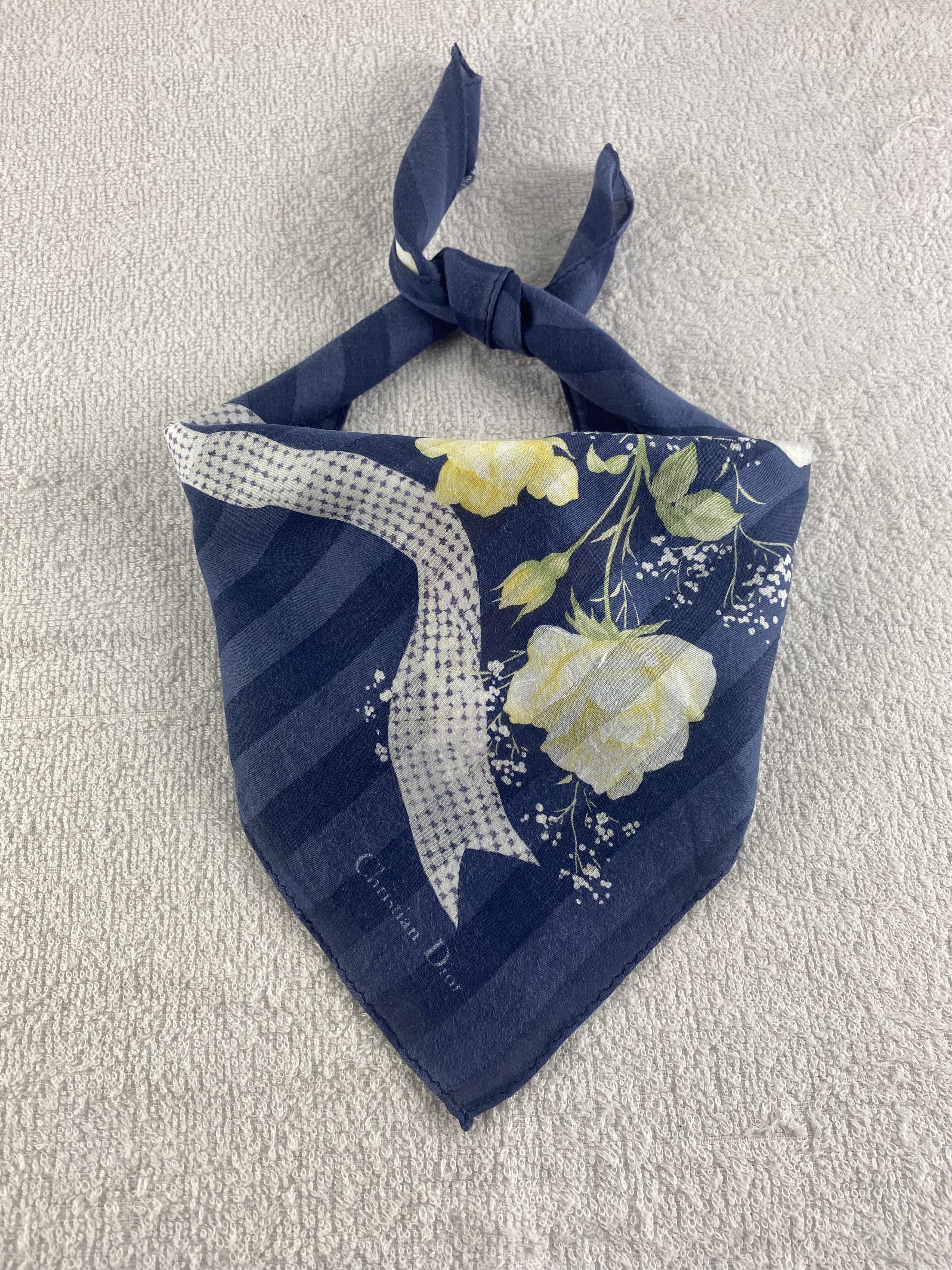 Vintage Christian Dior Handkerchief / Bandana / Neckerchief C083 Size ONE SIZE - 1 Thumbnail