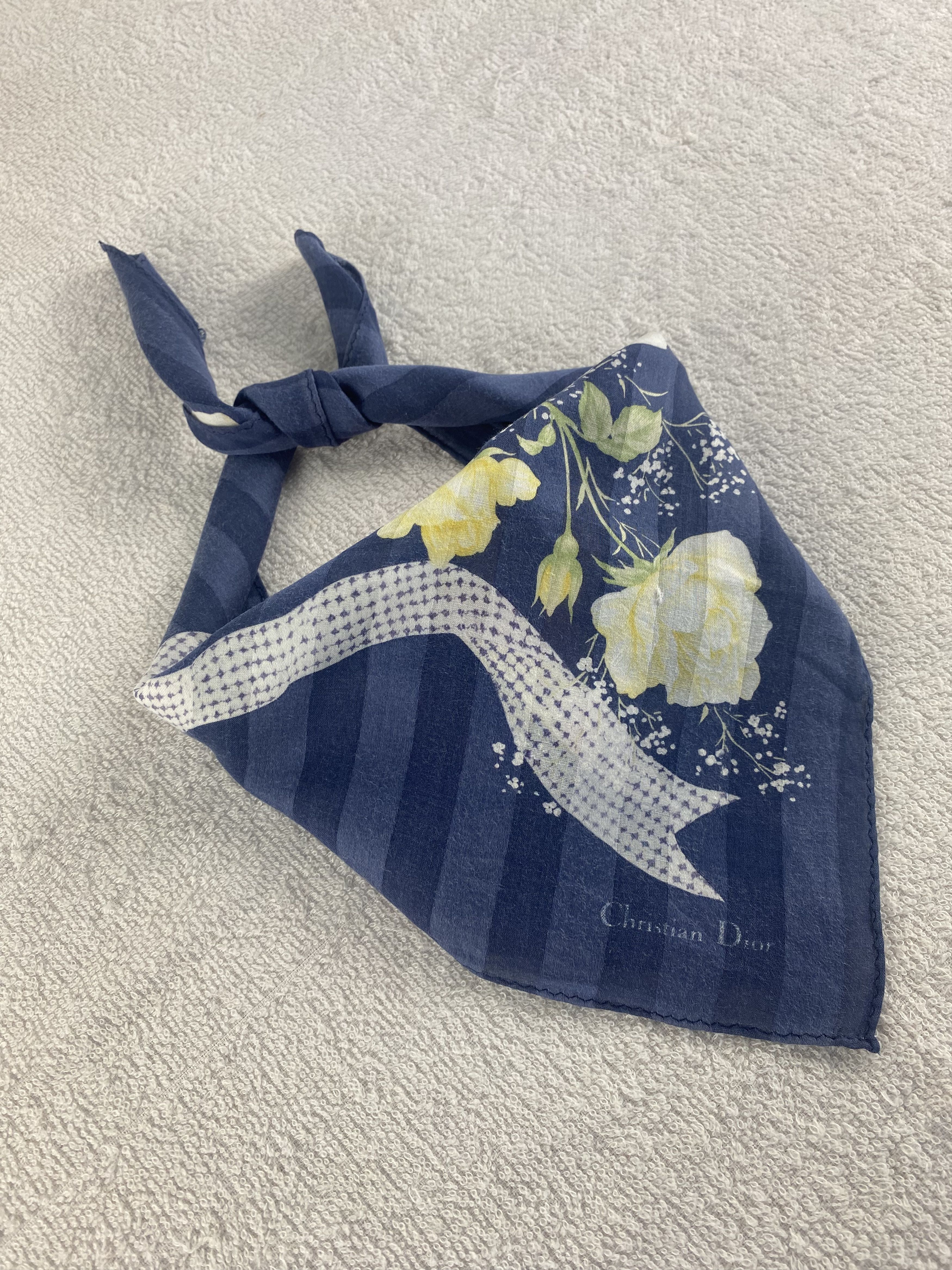 Vintage Christian Dior Handkerchief / Bandana / Neckerchief C083 Size ONE SIZE - 2 Thumbnail