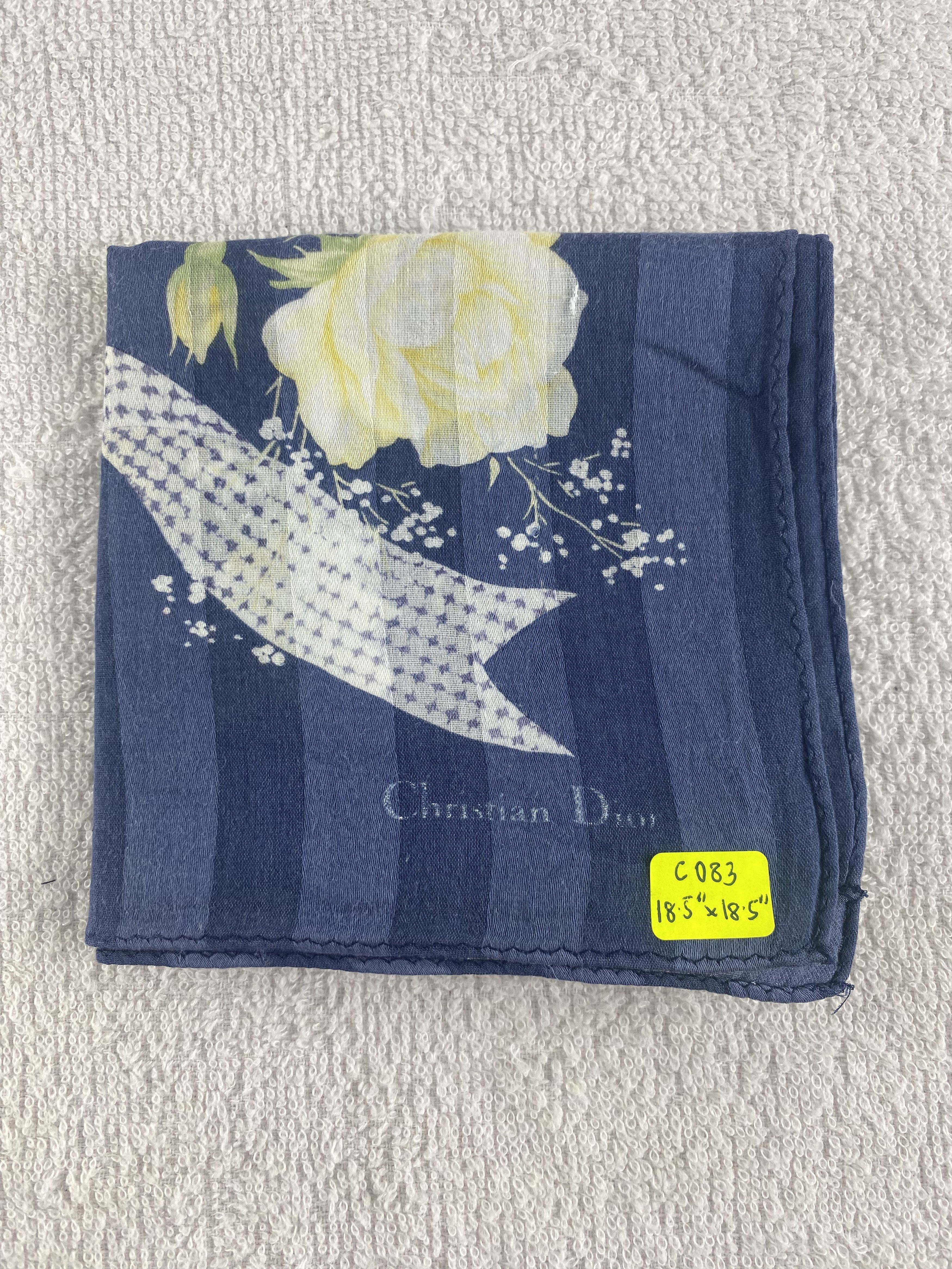 Vintage Christian Dior Handkerchief / Bandana / Neckerchief C083 Size ONE SIZE - 6 Thumbnail