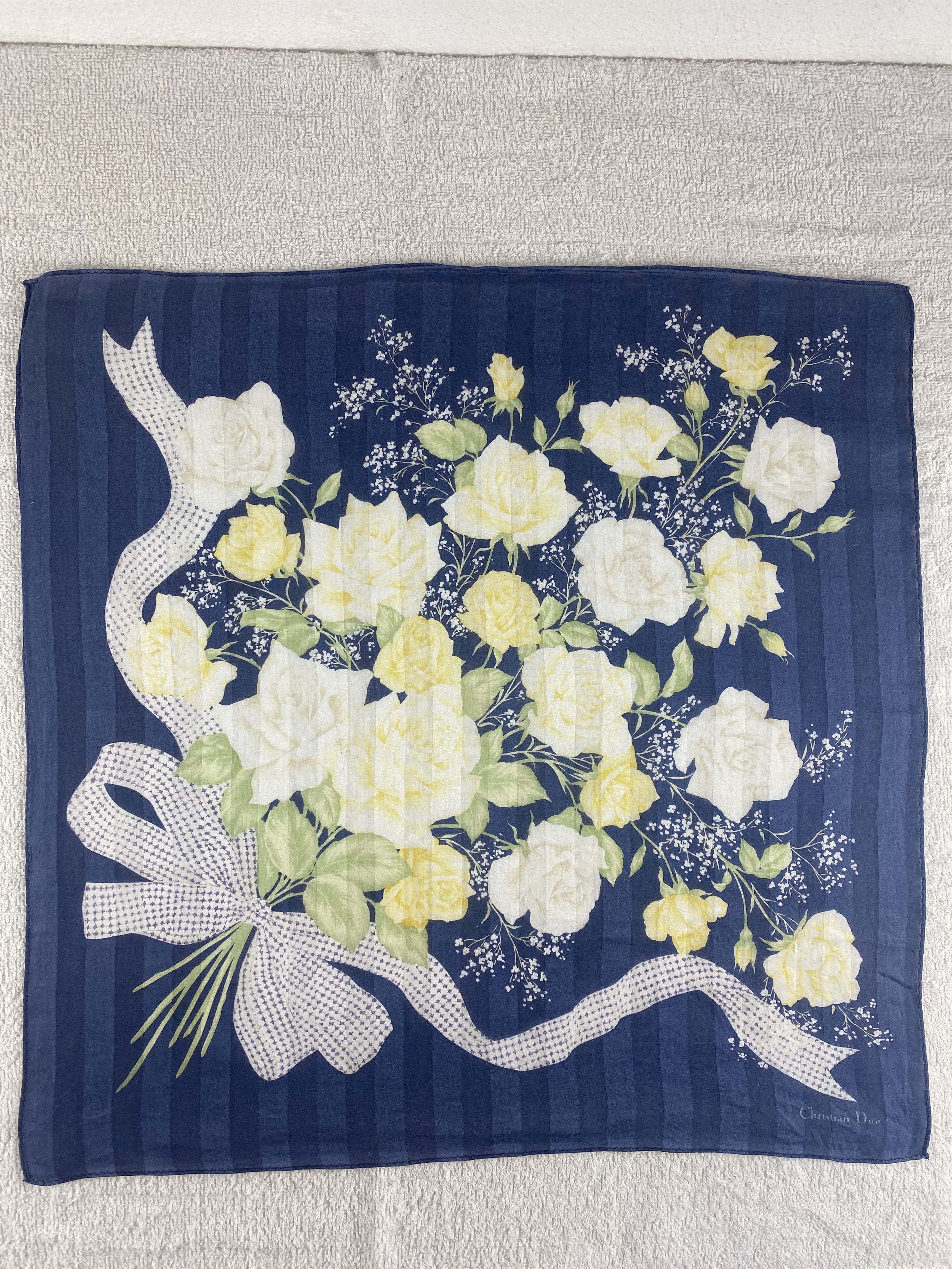 Vintage Christian Dior Handkerchief / Bandana / Neckerchief C083 Size ONE SIZE - 3 Thumbnail