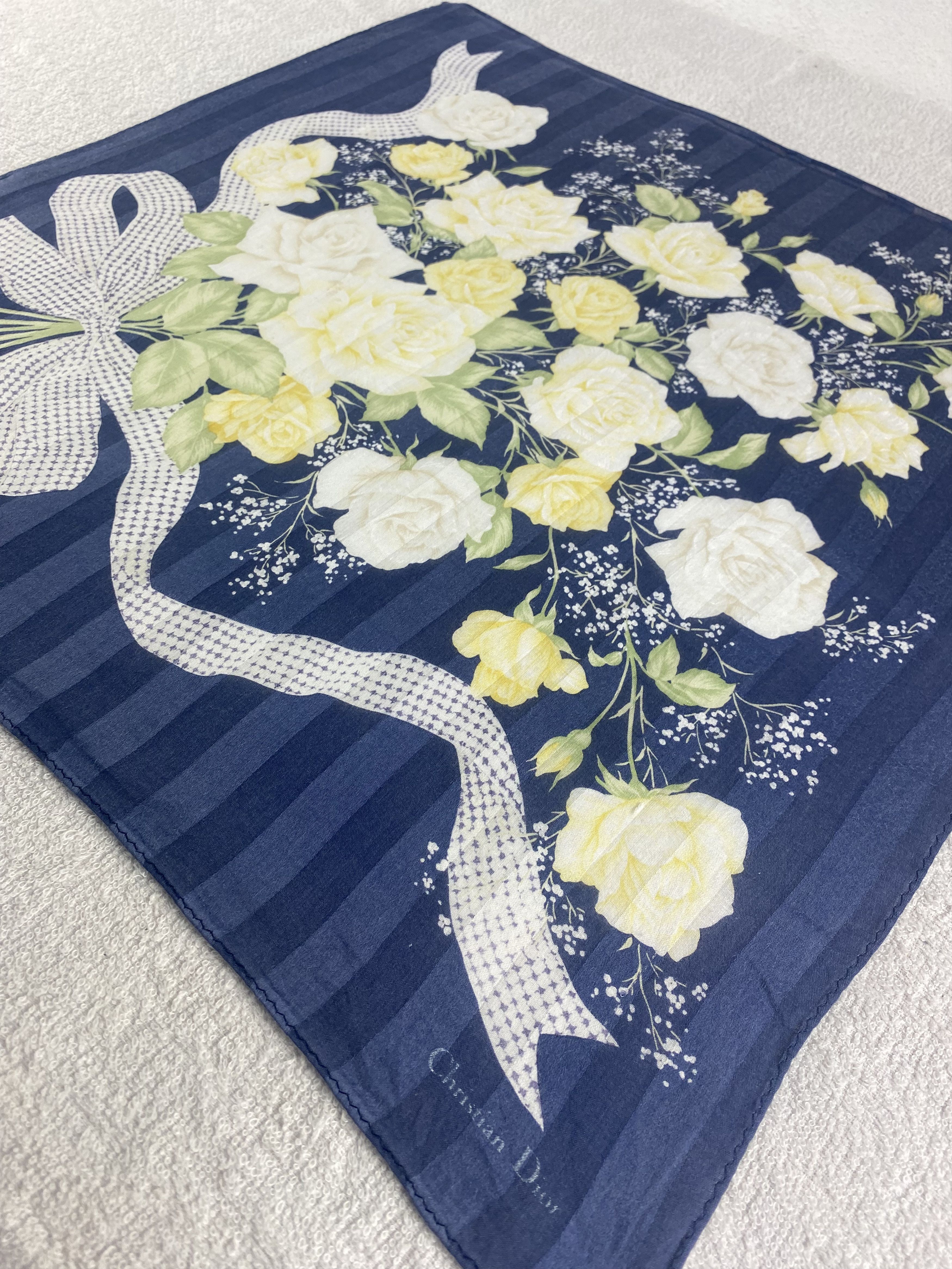 Vintage Christian Dior Handkerchief / Bandana / Neckerchief C083 Size ONE SIZE - 4 Thumbnail
