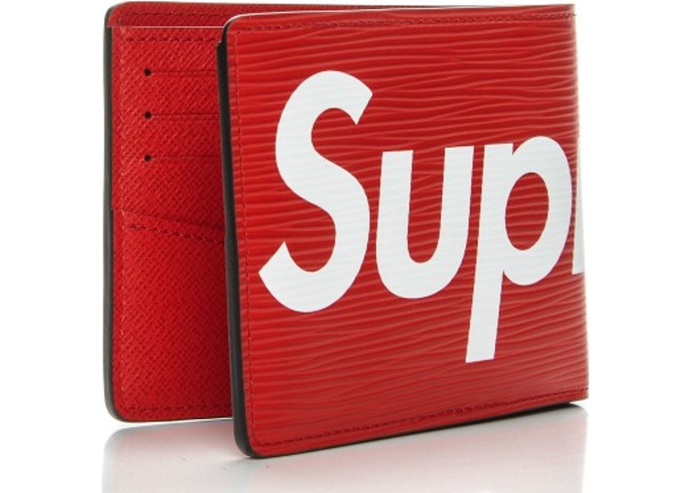 LOUIS VUITTON x Supreme M67717 Portefeuille Slender wallet Epi Red