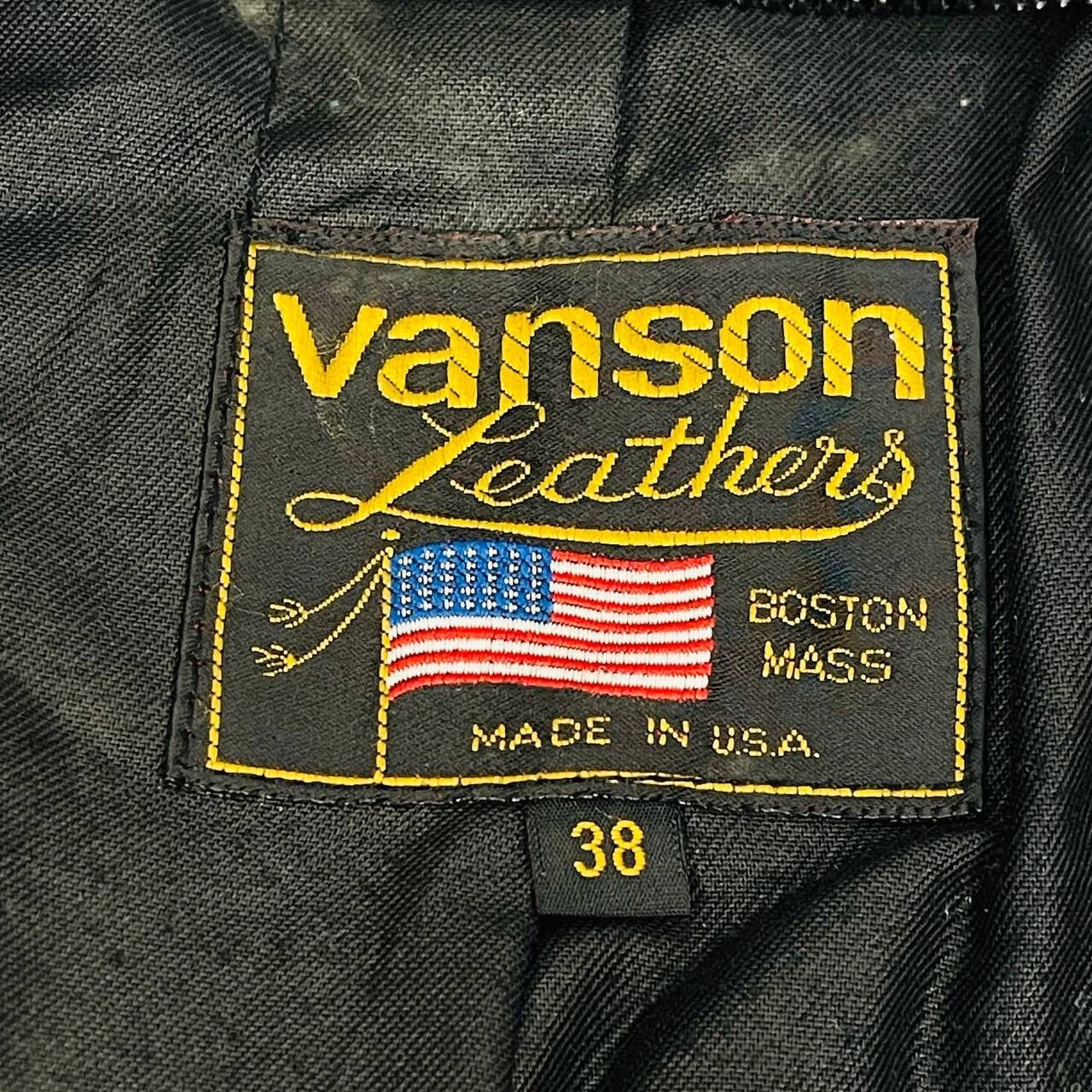 Vanson Leathers VINTAGE VANSON LEATHERS BIKER LEATHER JACKET Size US XS / EU 42 / 0 - 21 Thumbnail