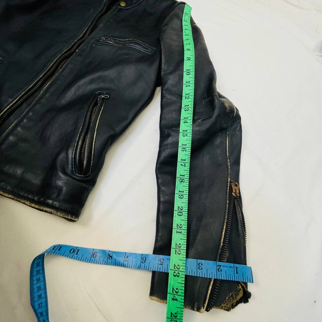 Vanson Leathers VINTAGE VANSON LEATHERS BIKER LEATHER JACKET Size US XS / EU 42 / 0 - 23 Thumbnail