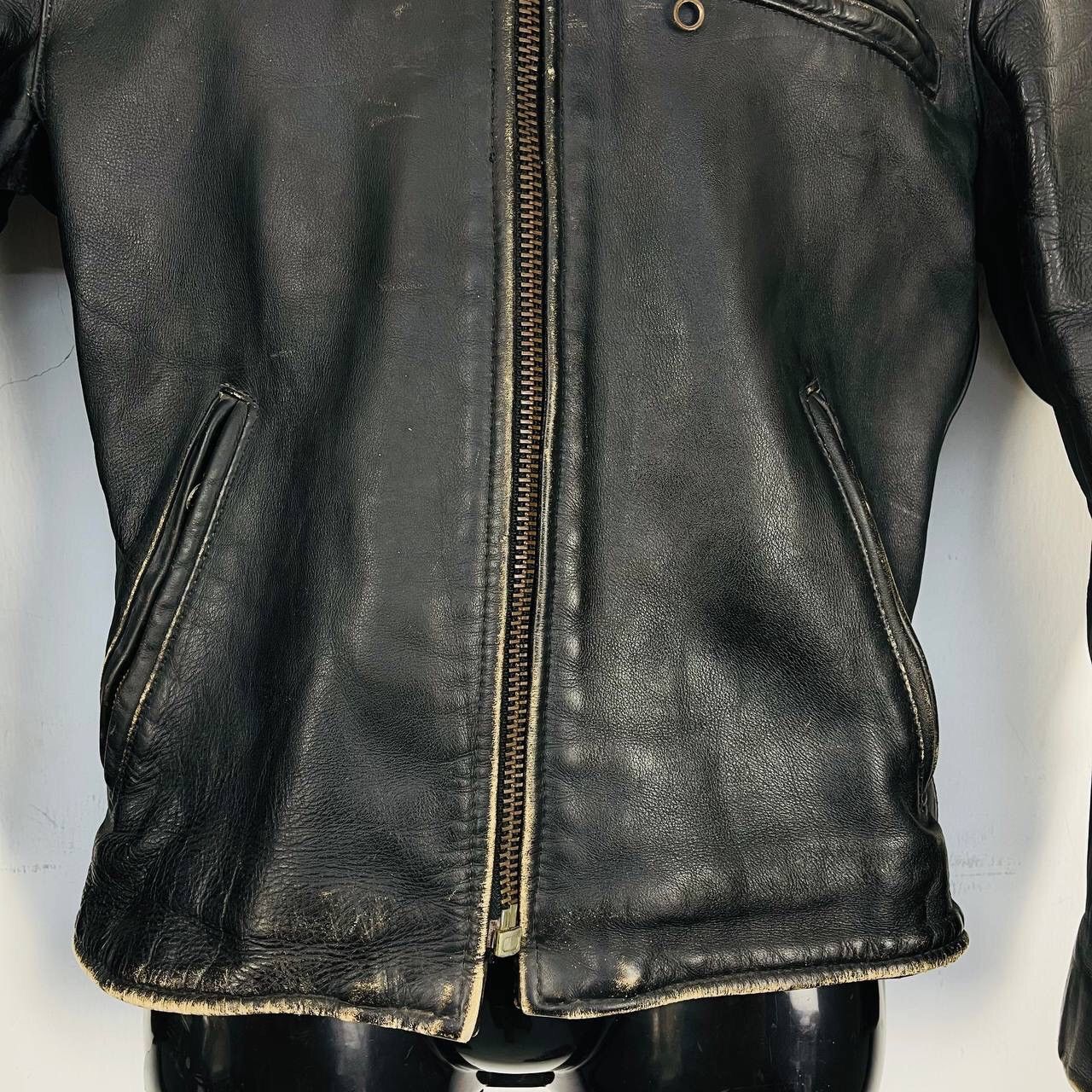 Vanson Leathers VINTAGE VANSON LEATHERS BIKER LEATHER JACKET Size US XS / EU 42 / 0 - 4 Thumbnail