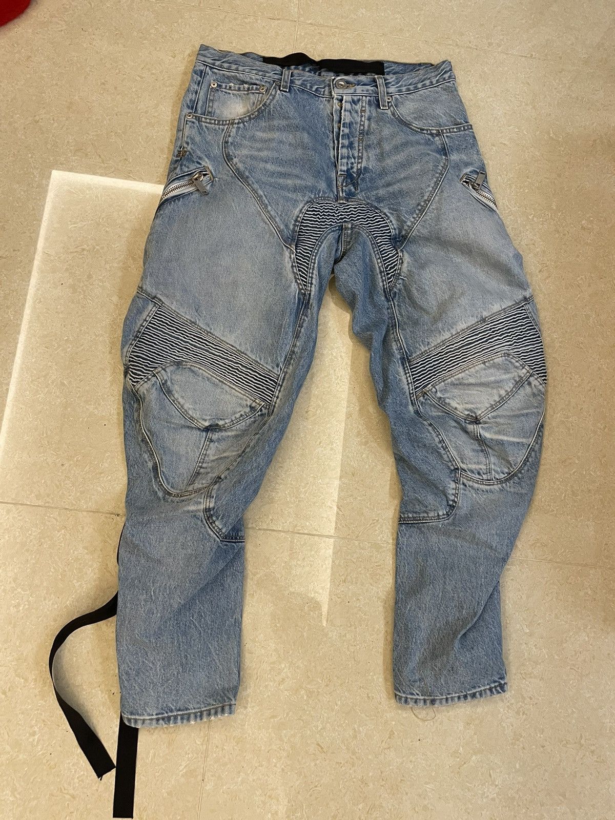 Ben Taverniti Unravel Project Biker denim pants Size US 32 / EU 48 - 2 Thumbnail