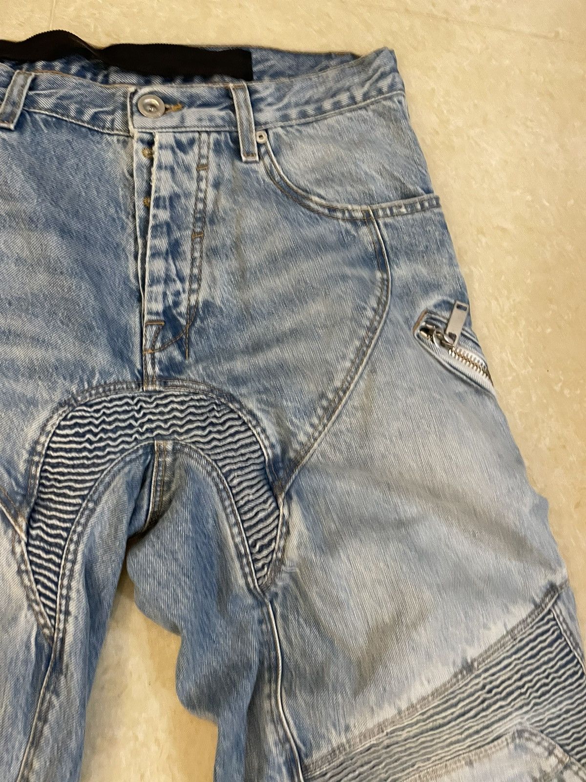 Ben Taverniti Unravel Project Biker denim pants Size US 32 / EU 48 - 5 Thumbnail