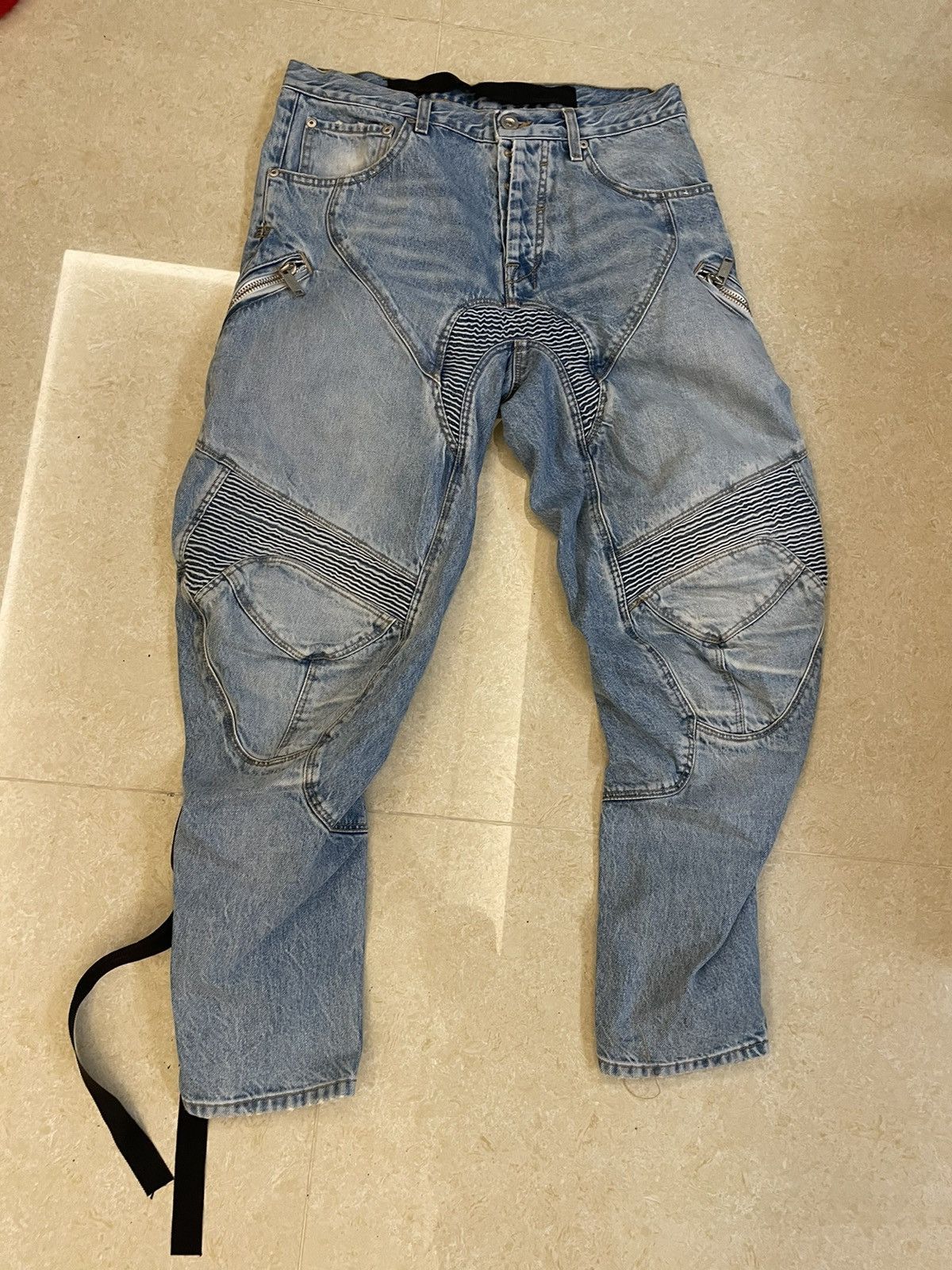 Ben Taverniti Unravel Project Biker denim pants Size US 32 / EU 48 - 1 Thumbnail
