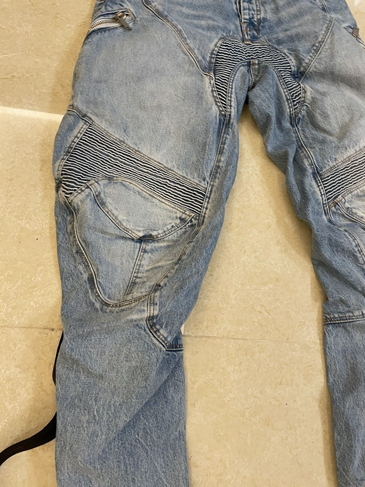 Ben Taverniti Unravel Project Biker denim pants Size US 32 / EU 48 - 3 Thumbnail