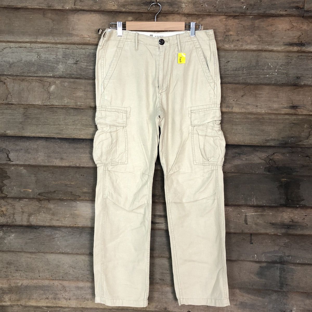 image of Gap Khakis Cream Multipocket Cargo Pants 3009, Men's