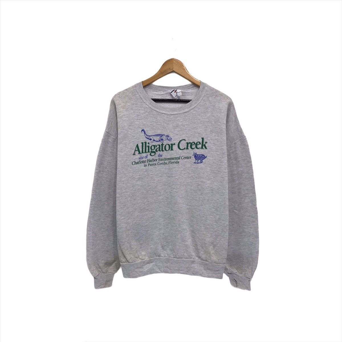 Jerzees × Vintage Vintage Alligator Creek Sweatshirt Crewneck Logo Alligator Size US L / EU 52-54 / 3 - 1 Thumbnail