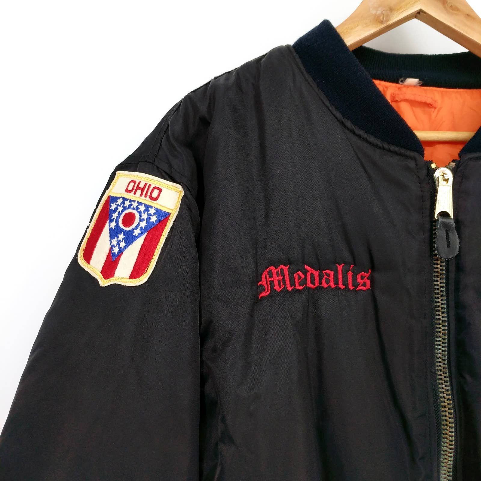Vintage Vintage US Army MA-1 Flight Bomber Jacket Military Patch L Size US L / EU 52-54 / 3 - 2 Thumbnail