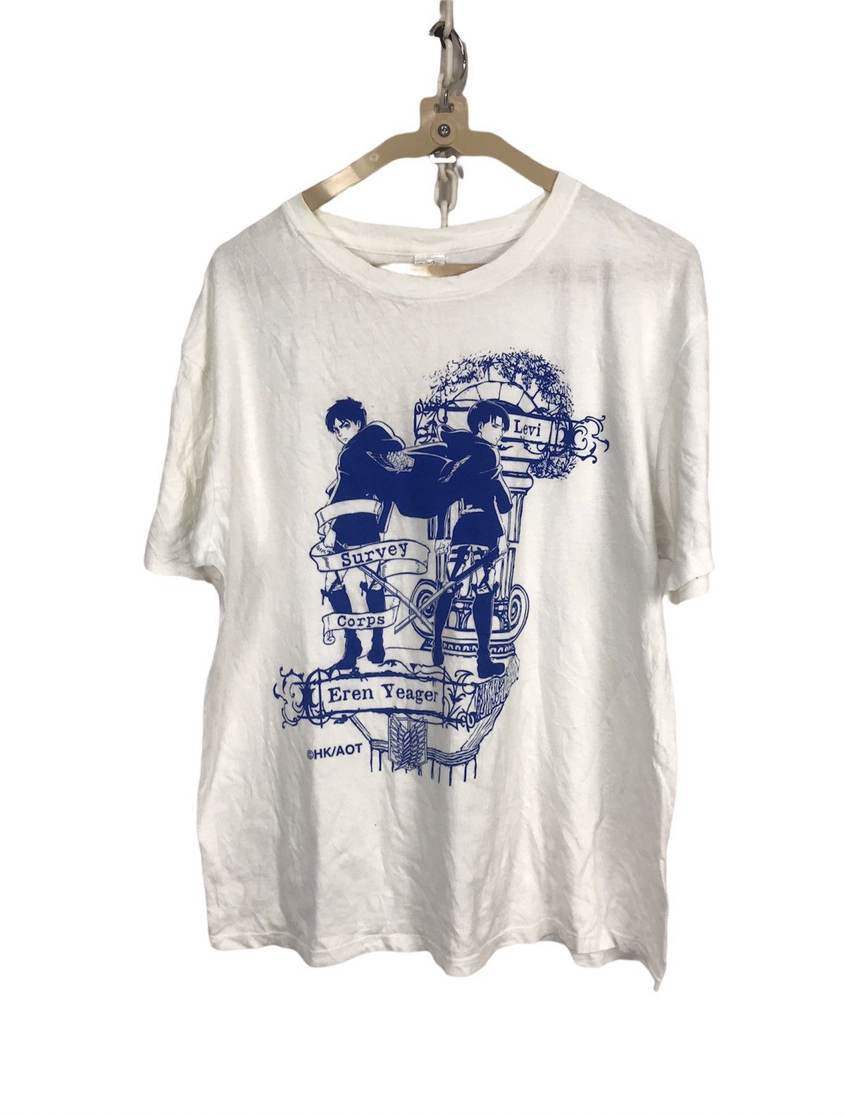 Anime × Japanese Brand Anime Printed tshirt “attack on titan” by cross runner Size US M / EU 48-50 / 2 - 2 Thumbnail