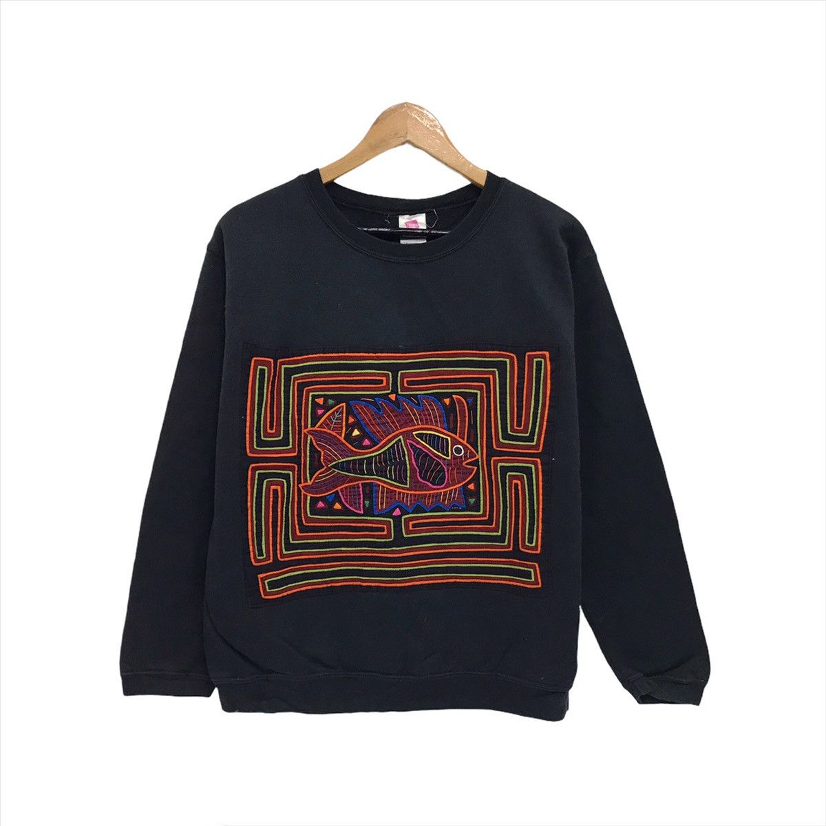 Vintage Vintage Mola Art Sweatshirt Embroidery Mola Art Design Size US M / EU 48-50 / 2 - 1 Thumbnail