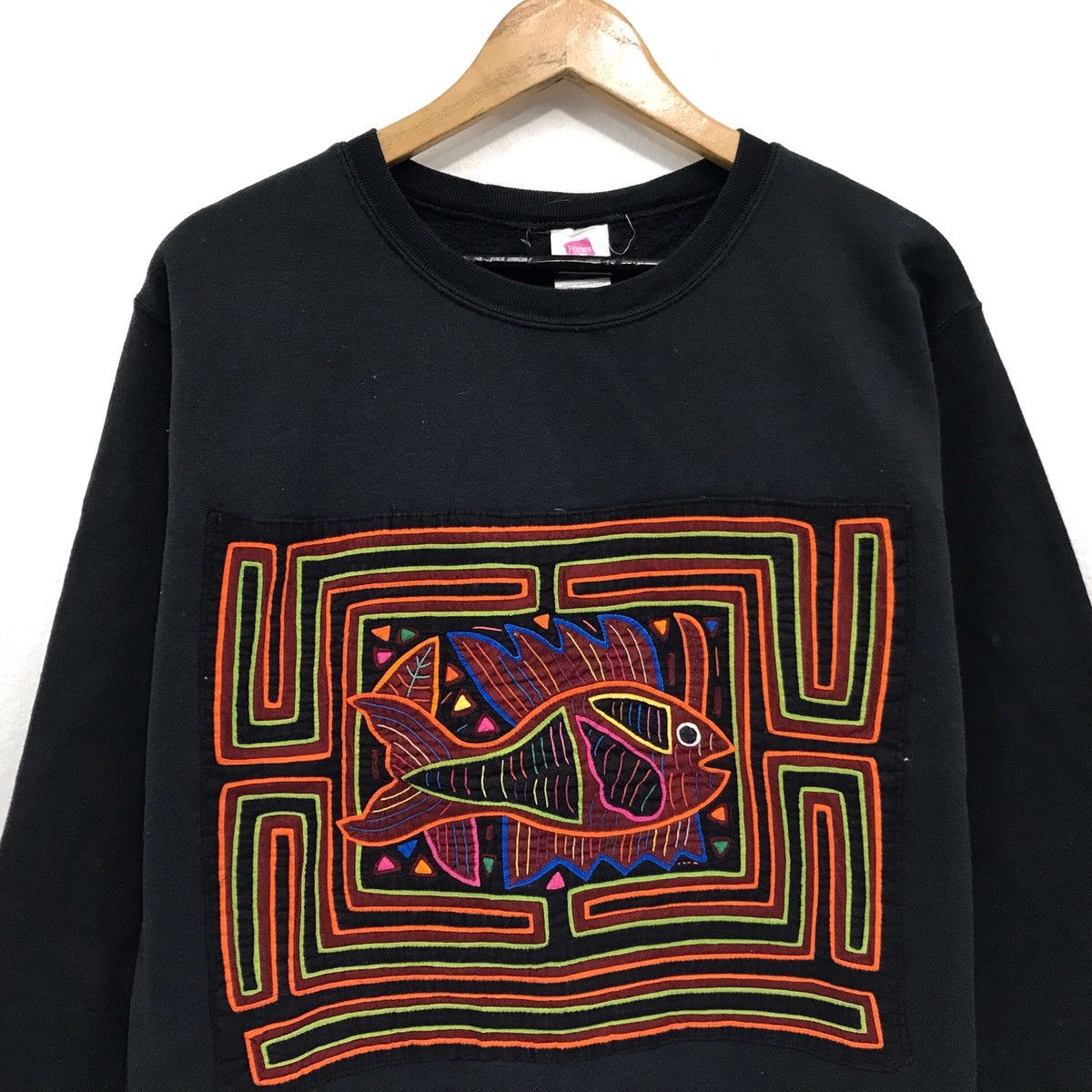 Vintage Vintage Mola Art Sweatshirt Embroidery Mola Art Design Size US M / EU 48-50 / 2 - 2 Thumbnail