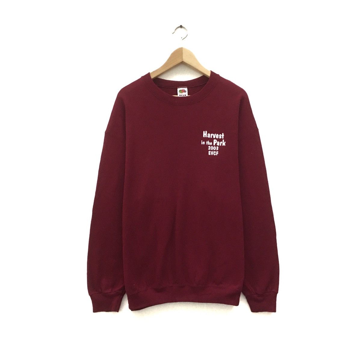 Fruit Of The Loom × Vintage Vintage Fruit Of The Loom Sweatshirt Give Thanks ToThe Lord Size US L / EU 52-54 / 3 - 3 Thumbnail