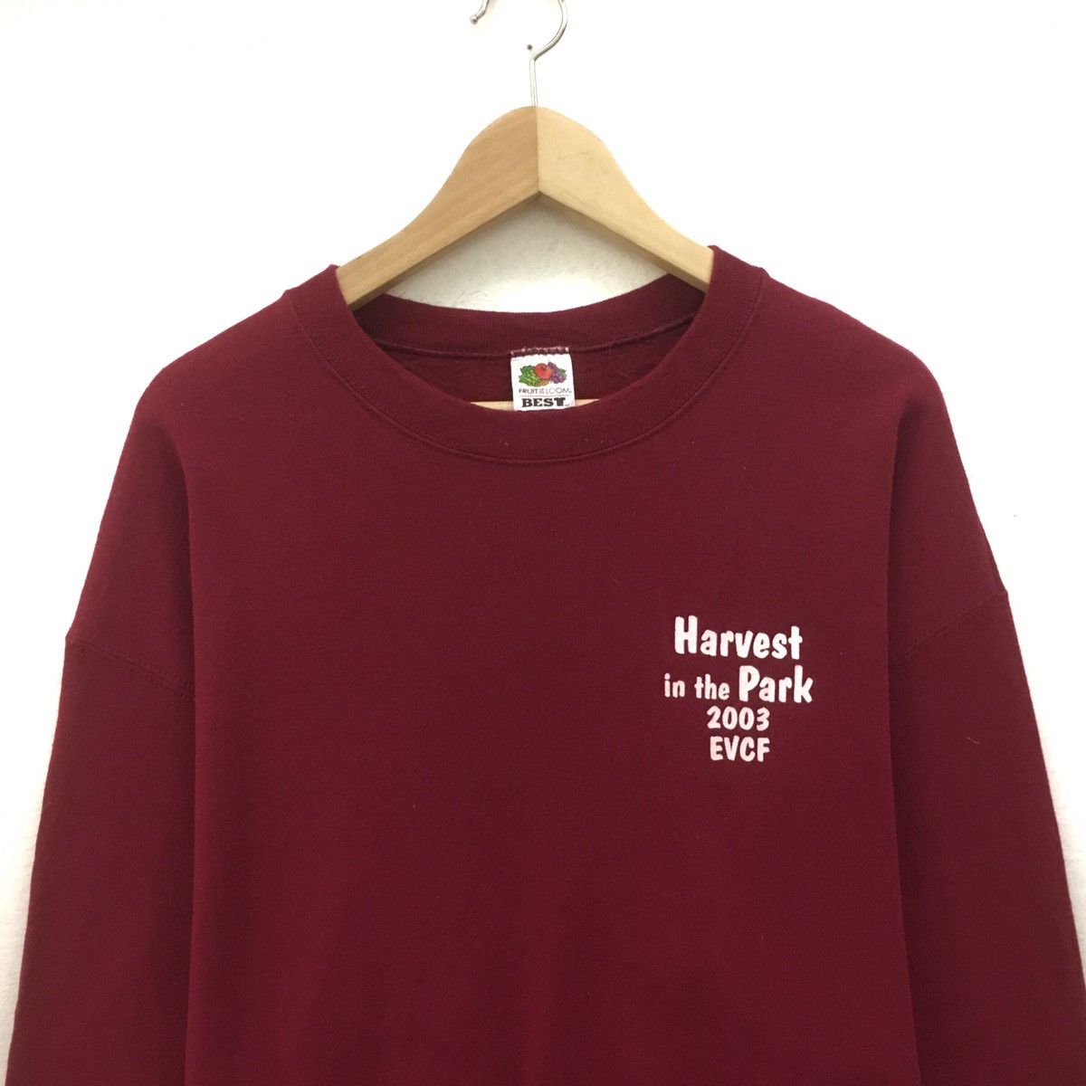 Fruit Of The Loom × Vintage Vintage Fruit Of The Loom Sweatshirt Give Thanks ToThe Lord Size US L / EU 52-54 / 3 - 4 Thumbnail