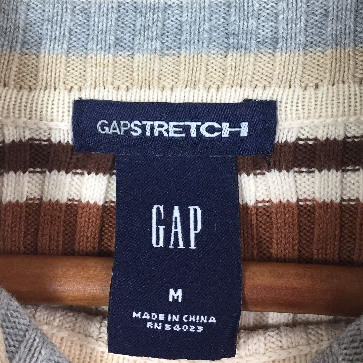 Gap × Japanese Brand Vintage Gap Stretch Fleece Sweatshirt CrewNeck Design Gap Size US S / EU 44-46 / 1 - 5 Thumbnail