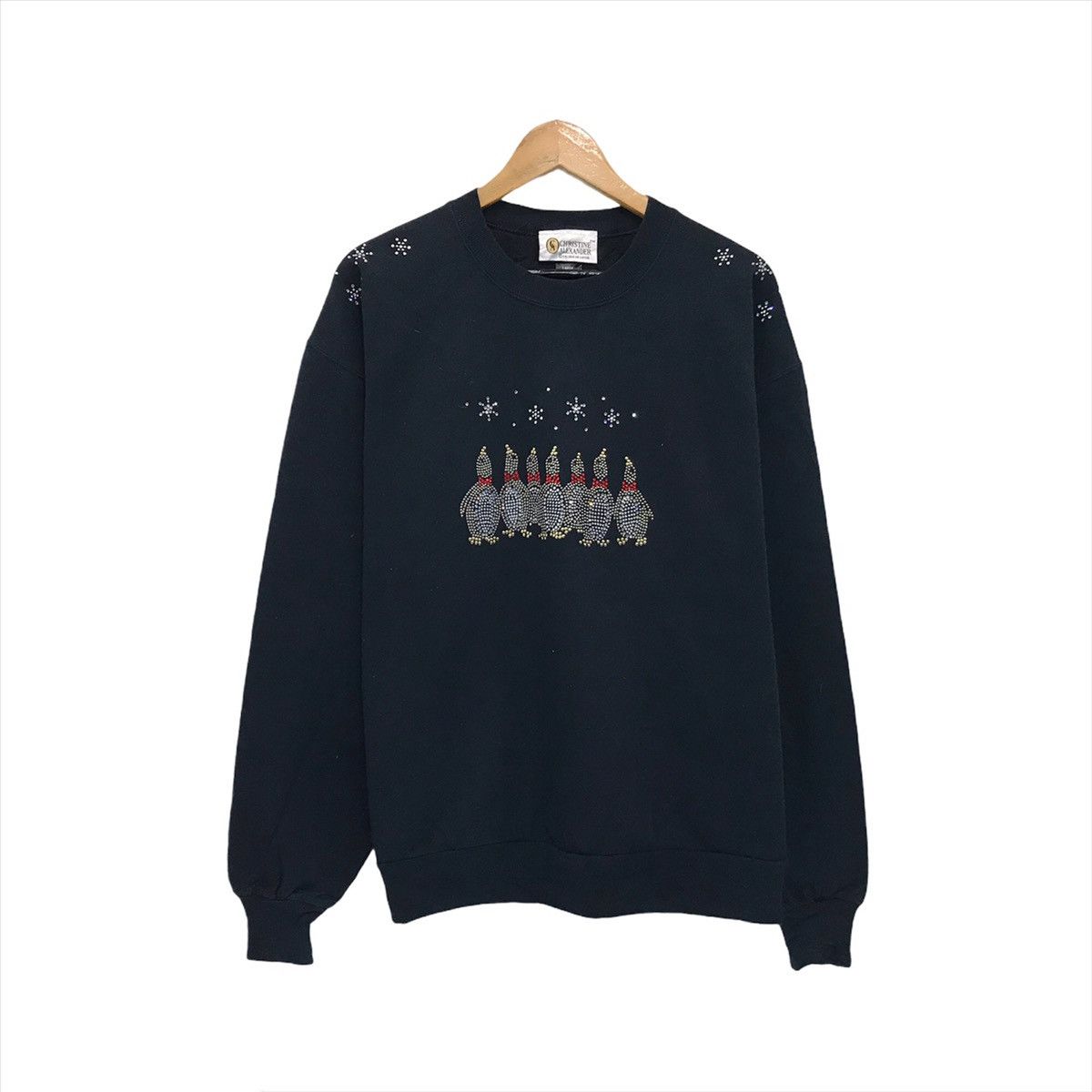 Other Christine Alexander Sweatshirt Embroidery Crystal Penguins Size US L / EU 52-54 / 3 - 1 Thumbnail