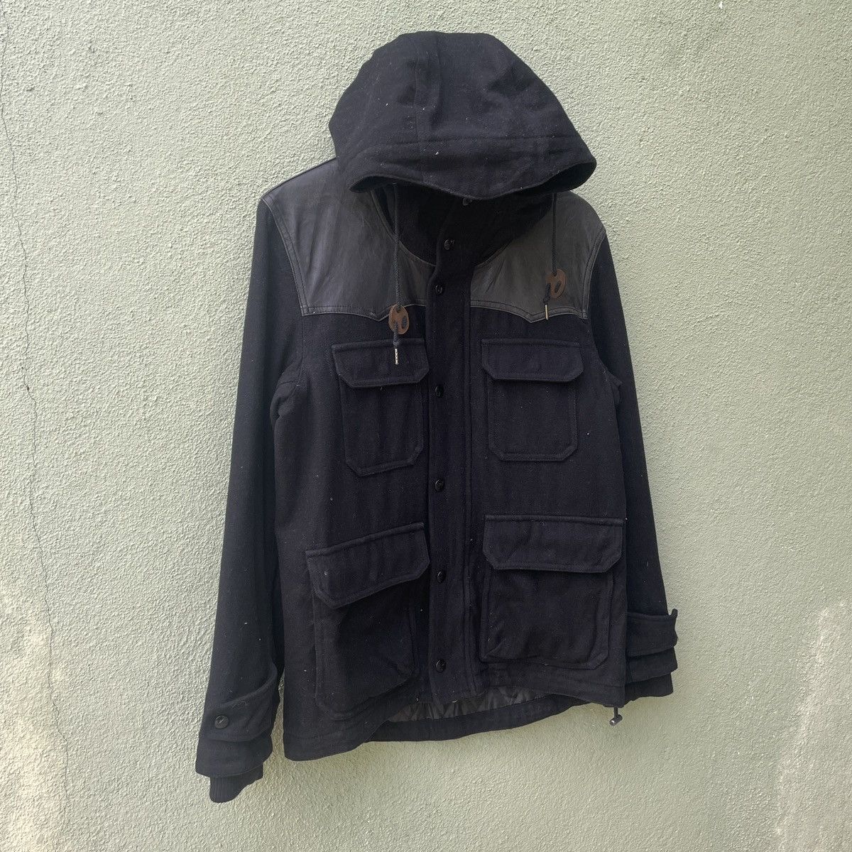 Japanese Brand Vtg Ships Jet Blue BLACK Zipped Hooded Jacket Multipocket Size US M / EU 48-50 / 2 - 2 Thumbnail