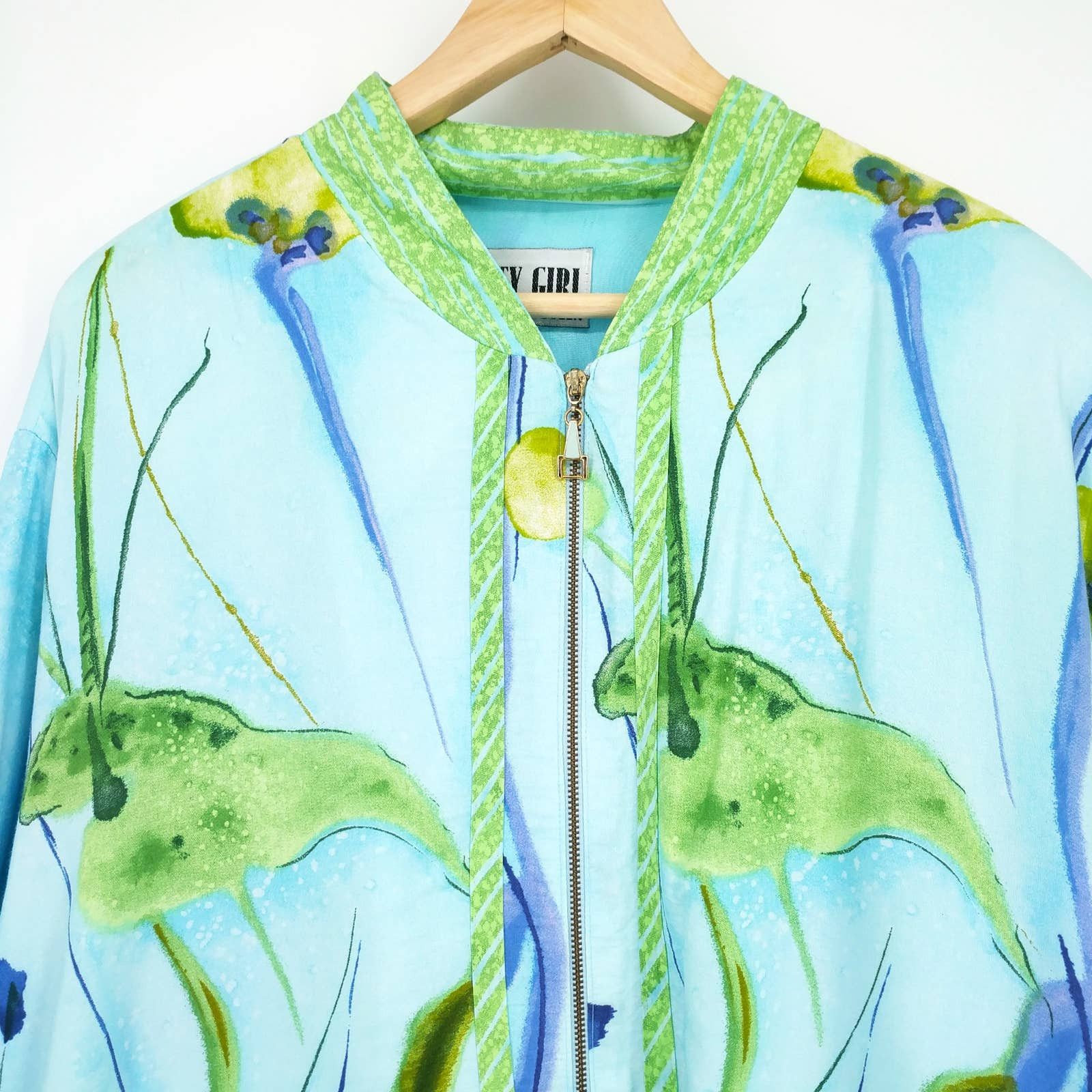 Vintage Vintage Nancy Bolen Floral Printed Bomber Jacket Windbreaker Size US XL / EU 56 / 4 - 3 Thumbnail