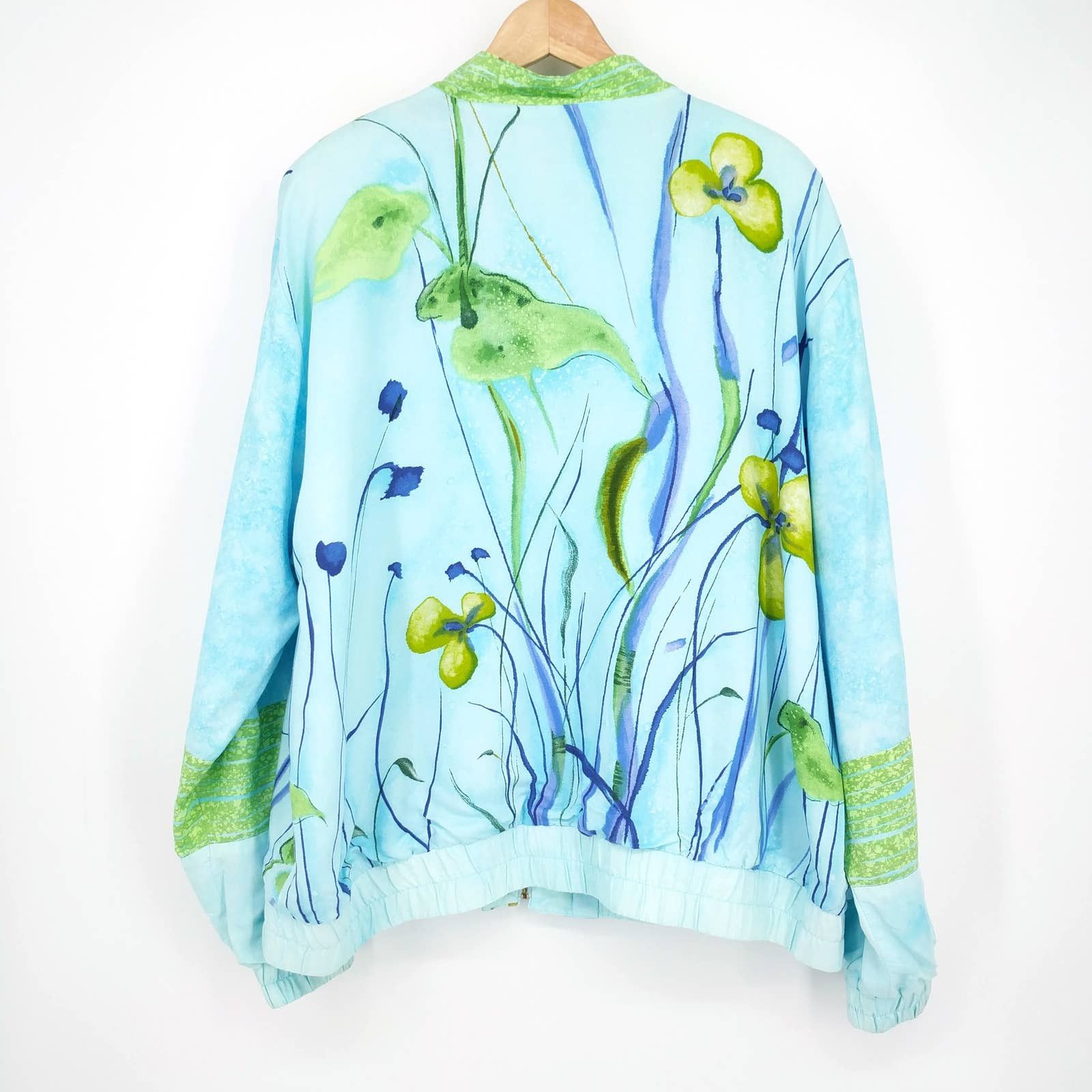 Vintage Vintage Nancy Bolen Floral Printed Bomber Jacket Windbreaker Size US XL / EU 56 / 4 - 2 Thumbnail