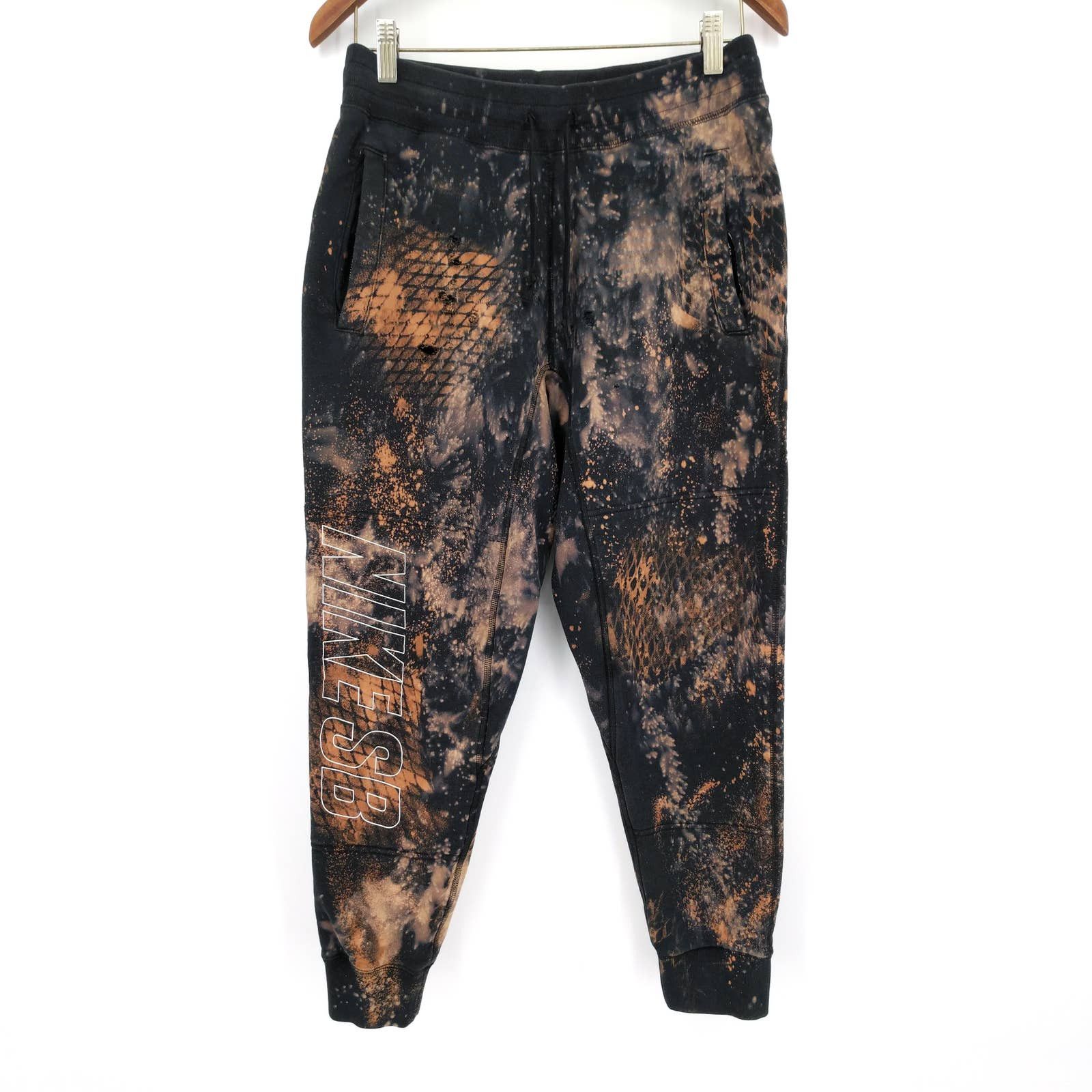 Fleece Sweatpants Bleached Black Sweatpants Nike SB Custom Diamond