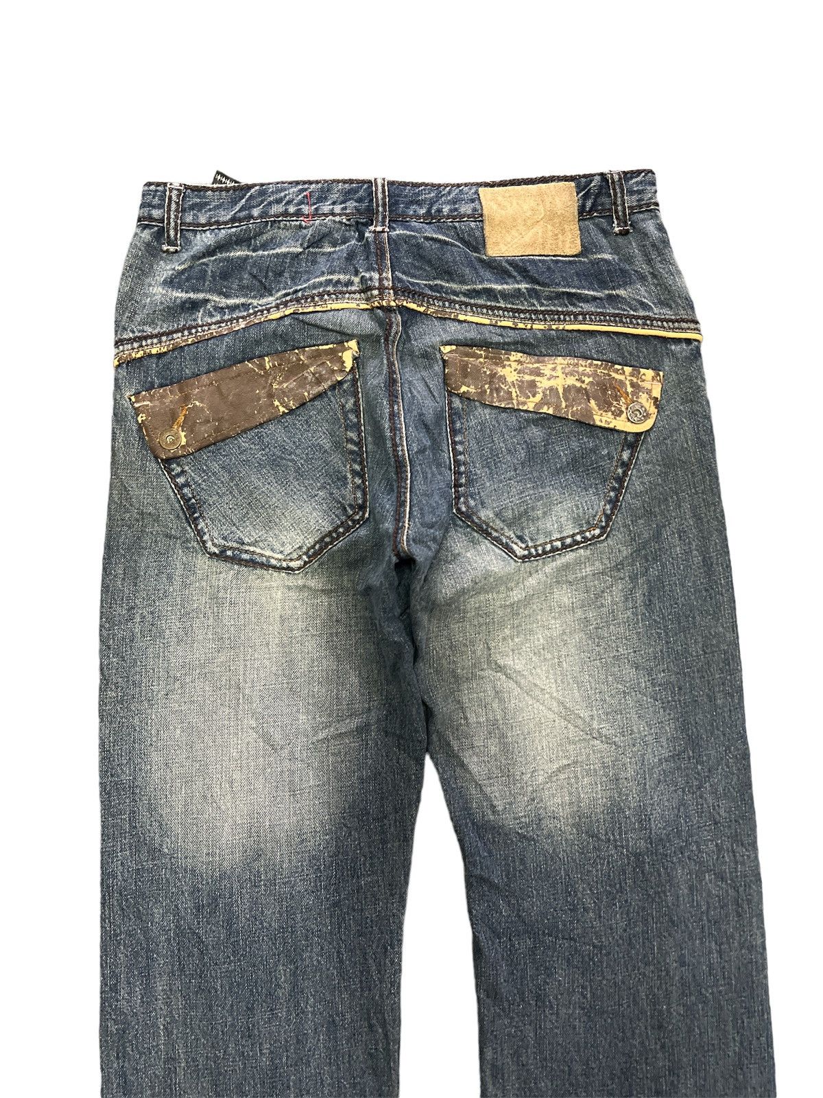 Japanese Brand SICK💥DISTRESSED DENIM UNDERGROUND STYLE DENIM PANT Size US 32 / EU 48 - 6 Thumbnail