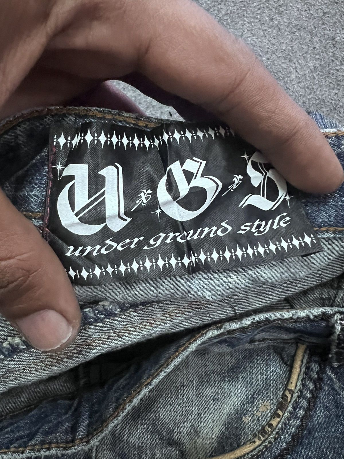 Japanese Brand SICK💥DISTRESSED DENIM UNDERGROUND STYLE DENIM PANT Size US 32 / EU 48 - 7 Thumbnail