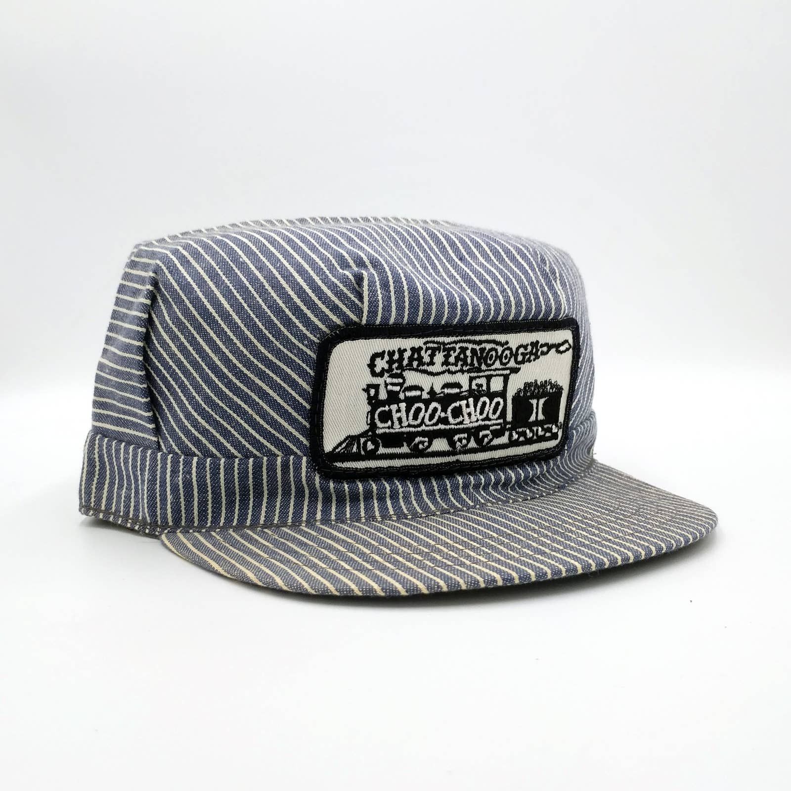 Vintage Chattanooga Choo Choo Engineer Conductor Stripe Hat