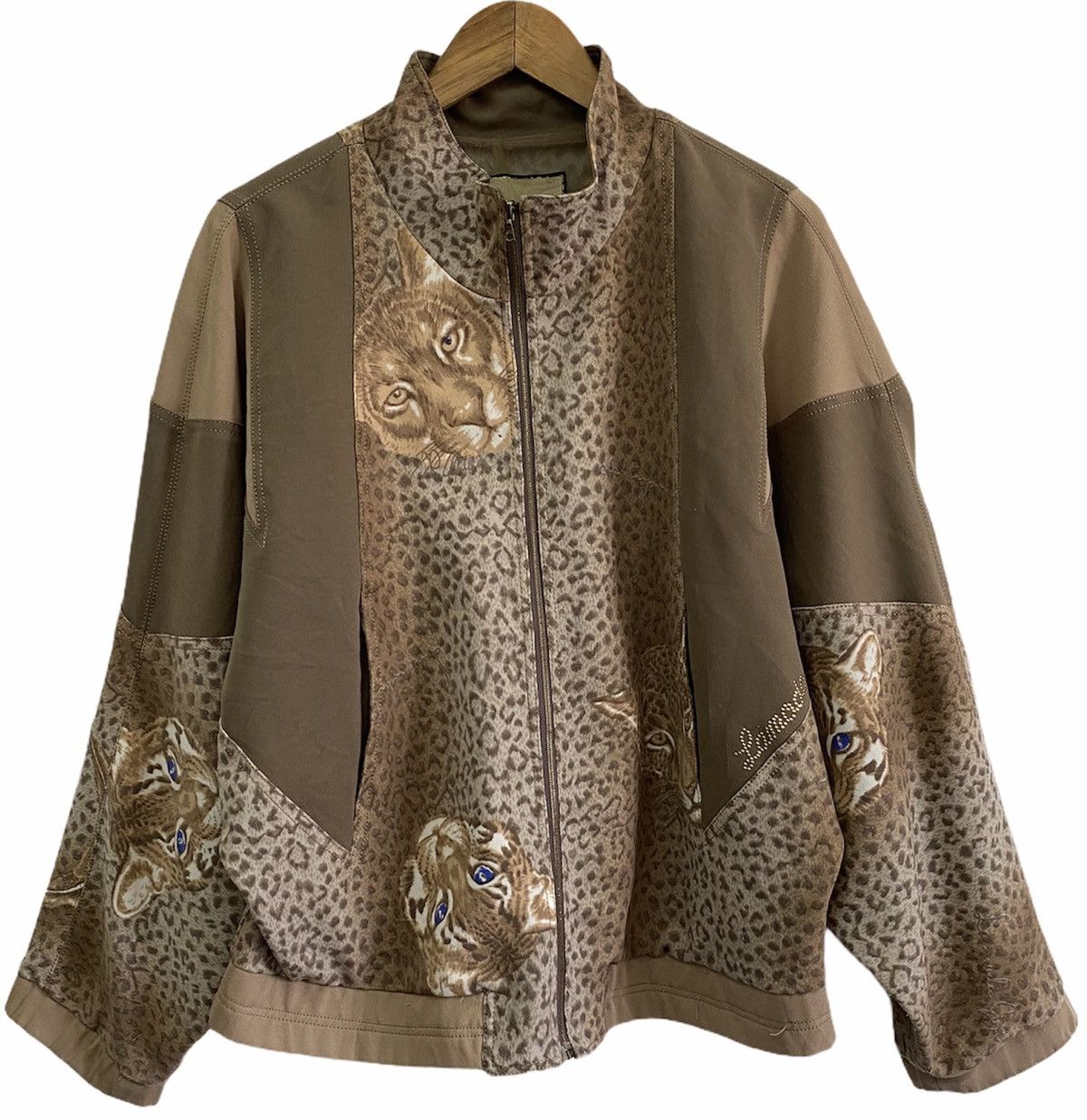 Issey Miyake 🔥Vintage 90s Motive Japanese Tiger Embroidery Satin Jacket Size US M / EU 48-50 / 2 - 2 Thumbnail